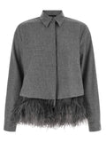Gray Virgin Wool Blouse