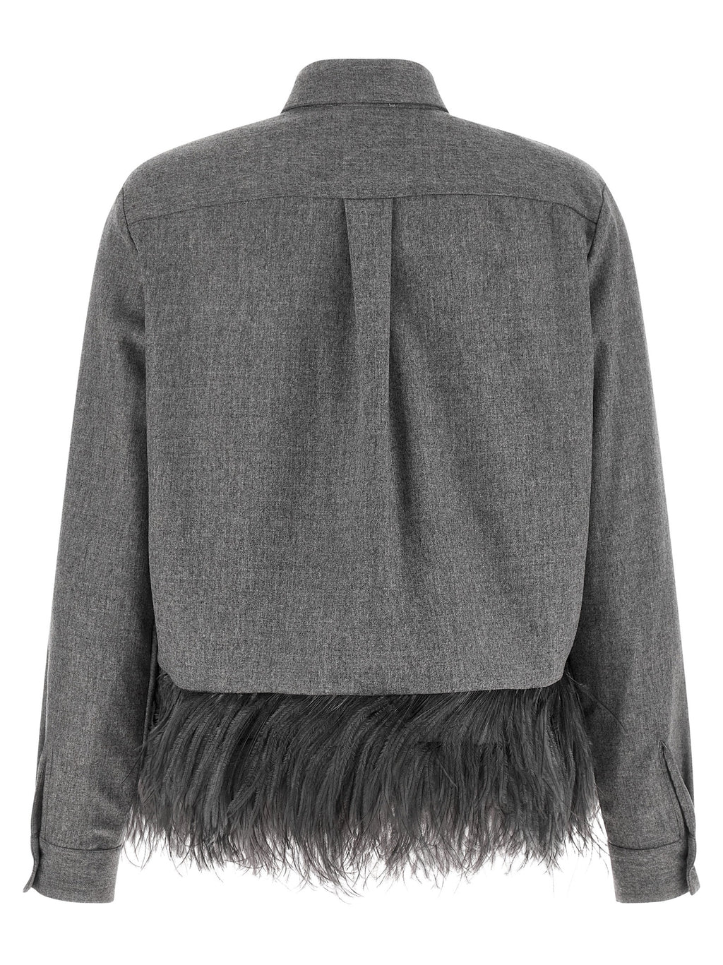 Gray Virgin Wool Blouse