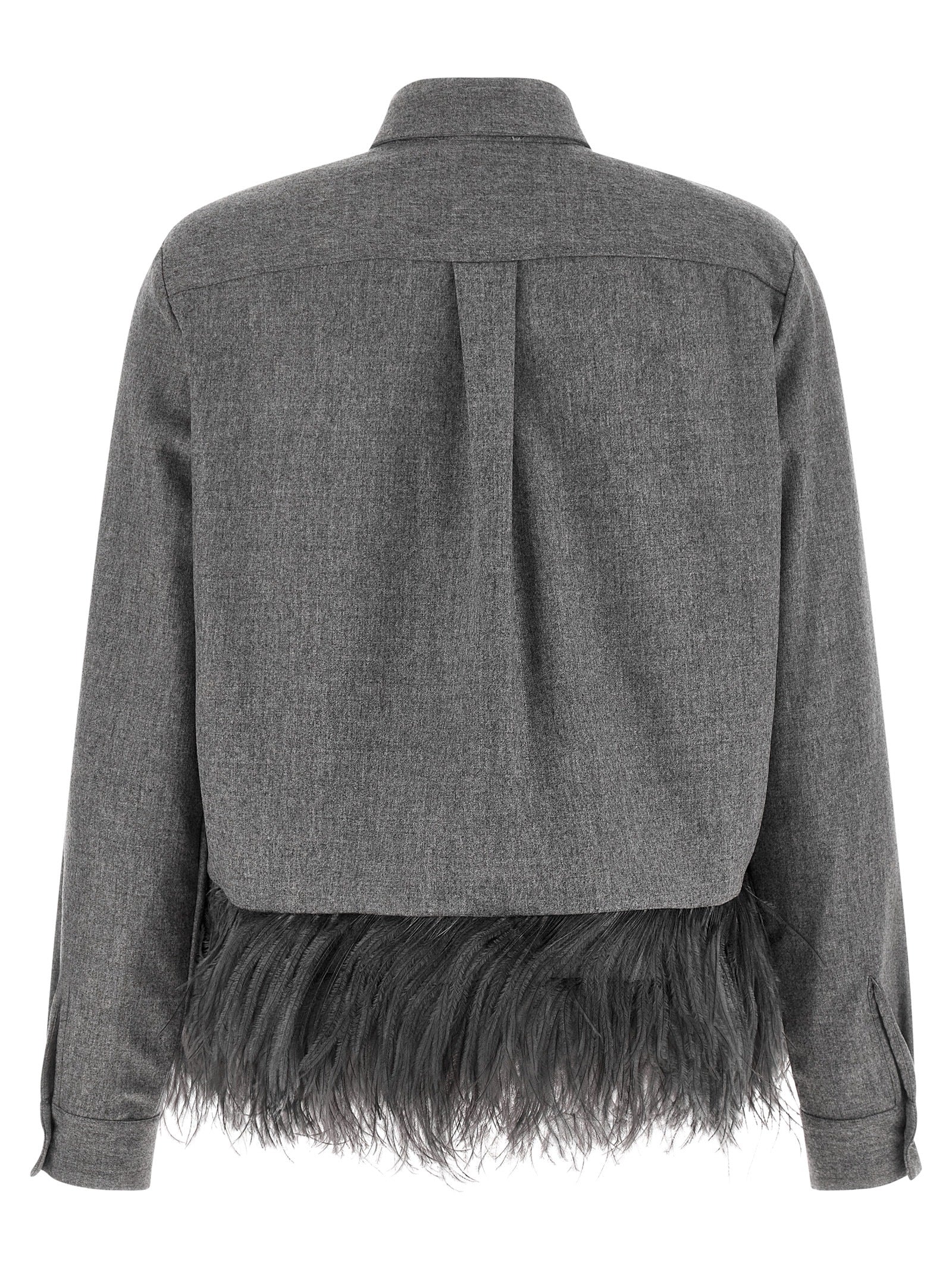 Gray Virgin Wool Blouse