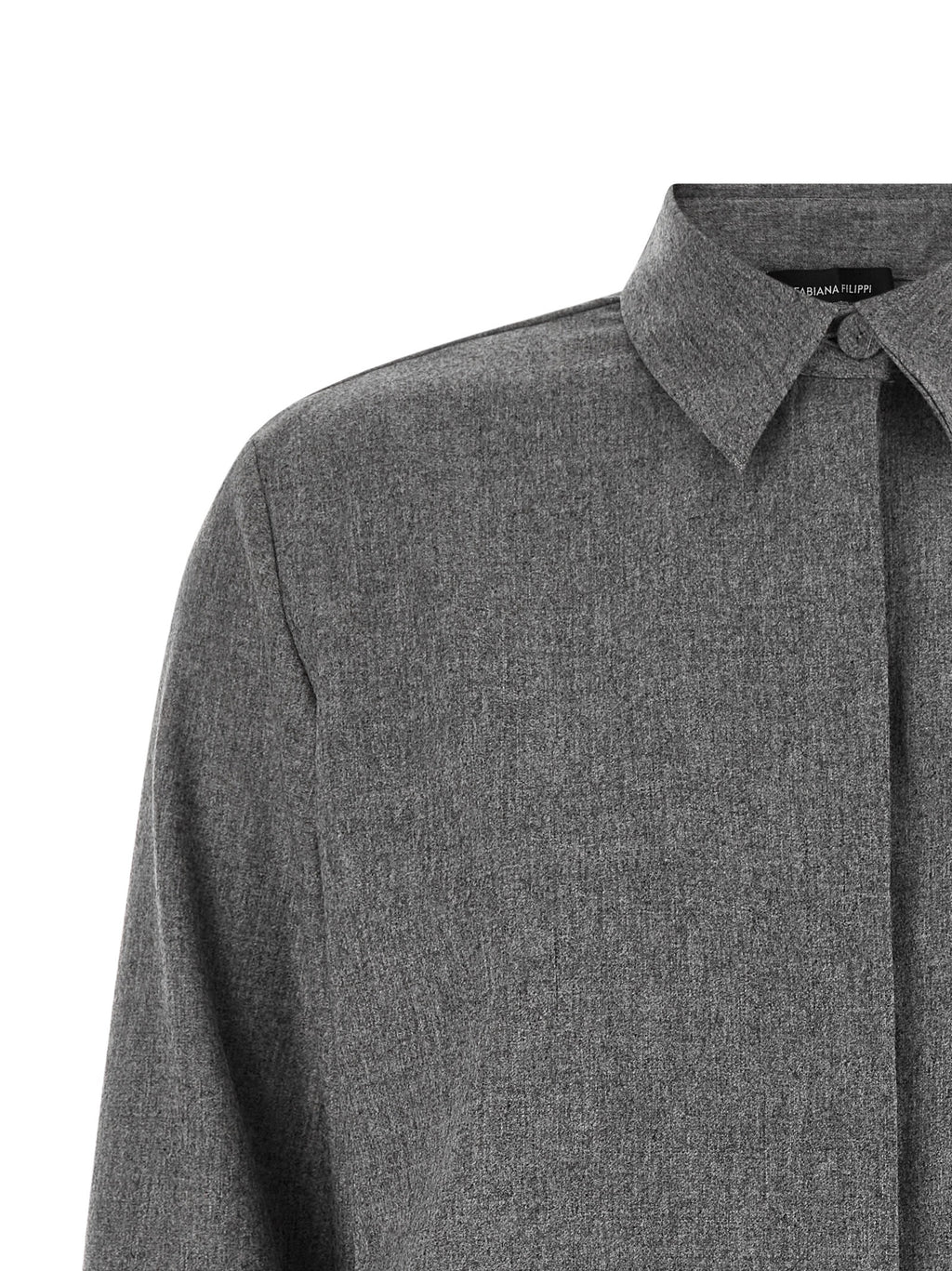 Gray Virgin Wool Blouse
