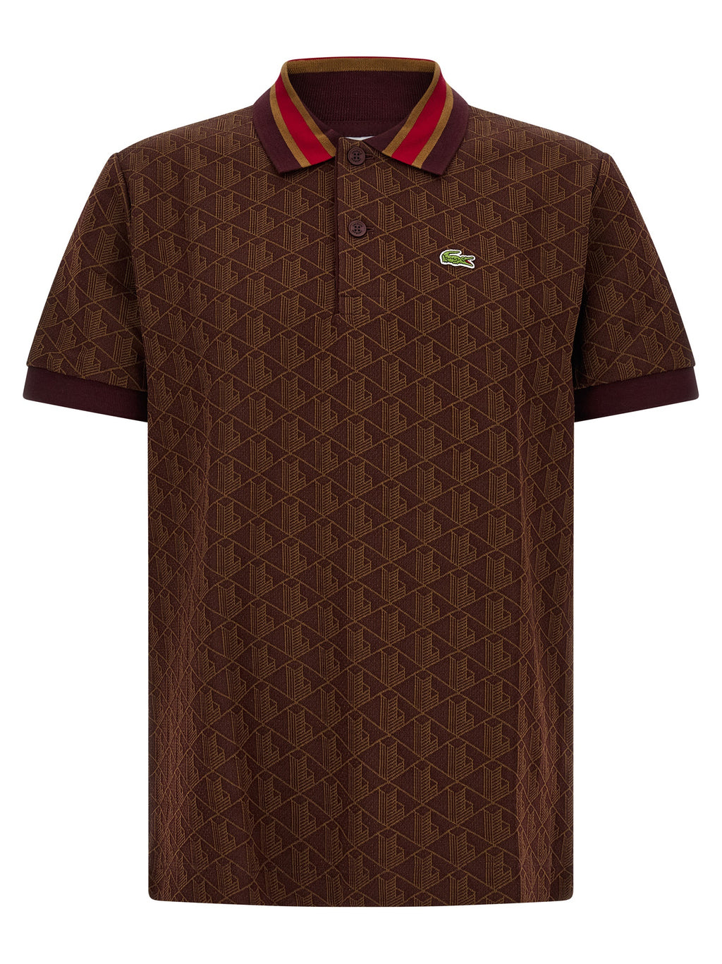 Brown Polyester Polo Shirt