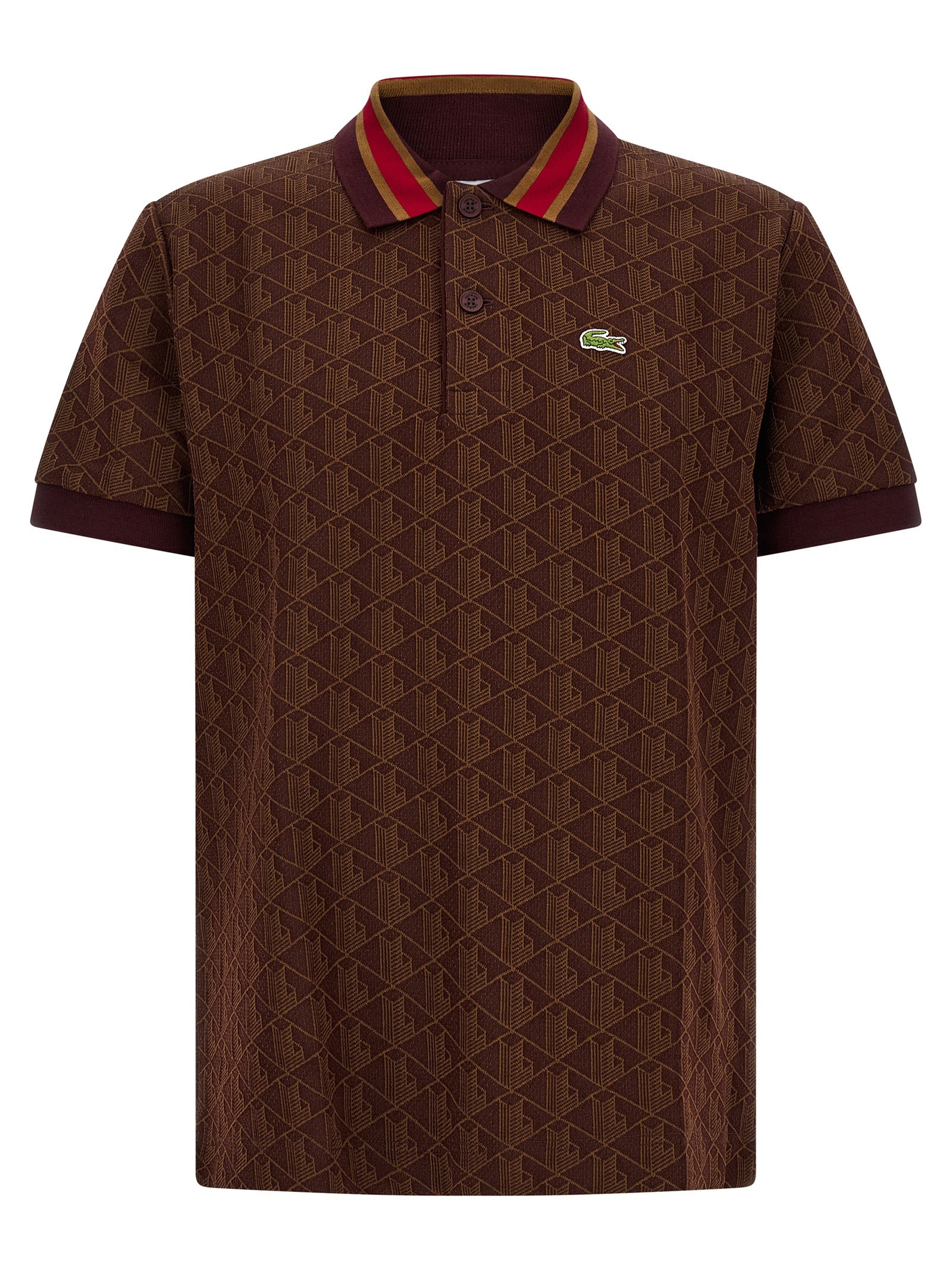 Brown Polyester Polo Shirt