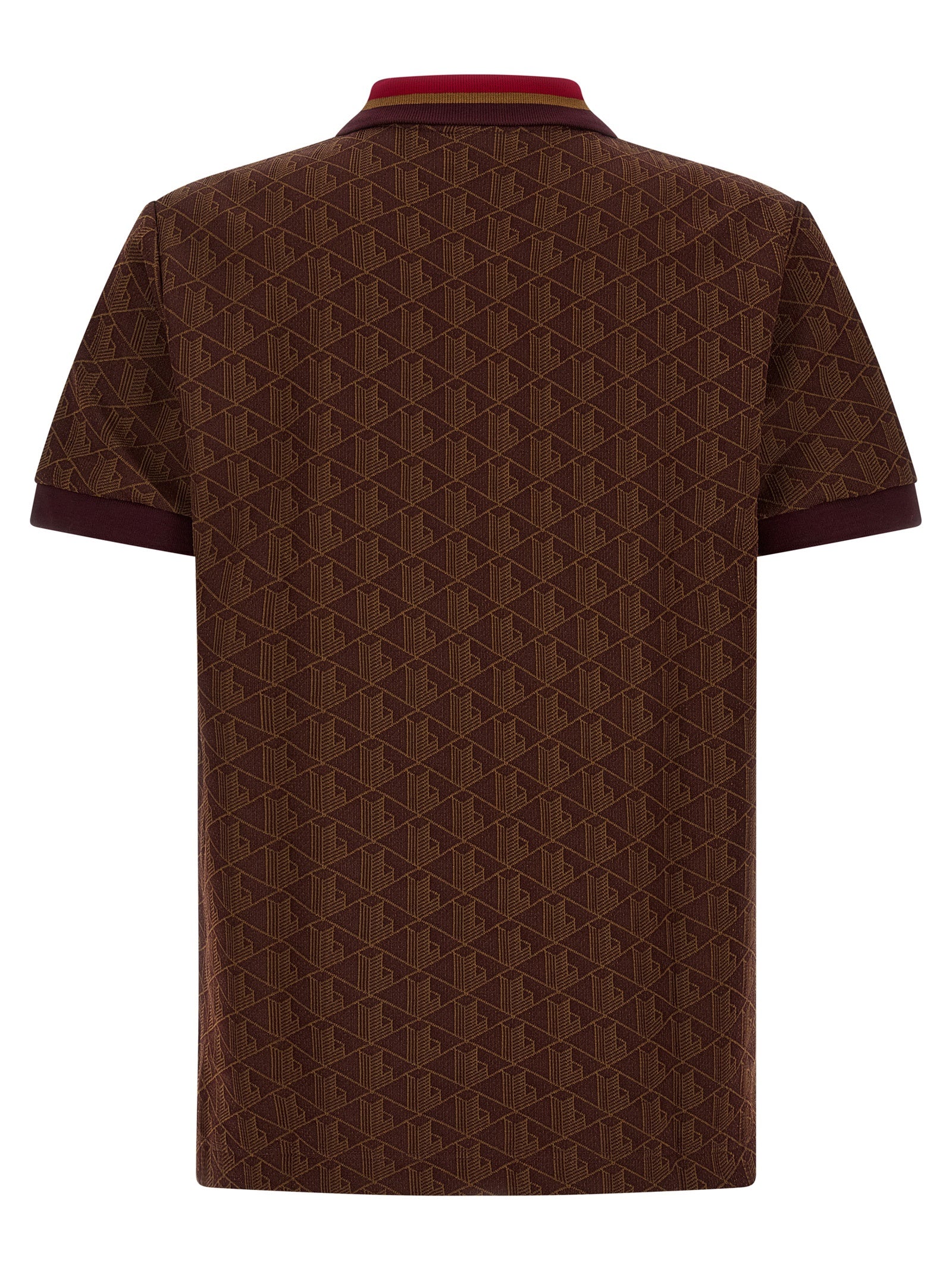 Brown Polyester Polo Shirt