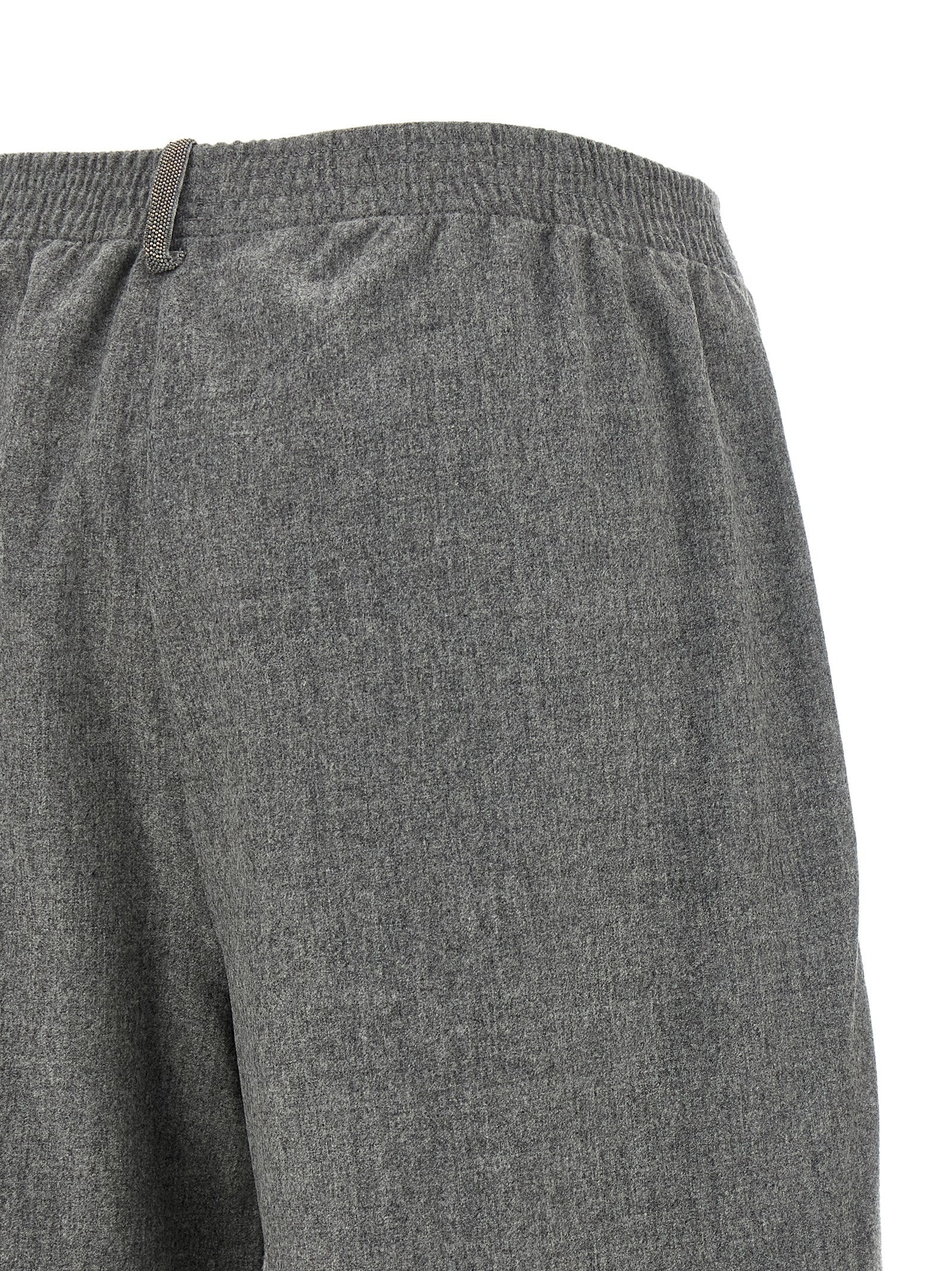 Gray Virgin Wool Cargo Pants