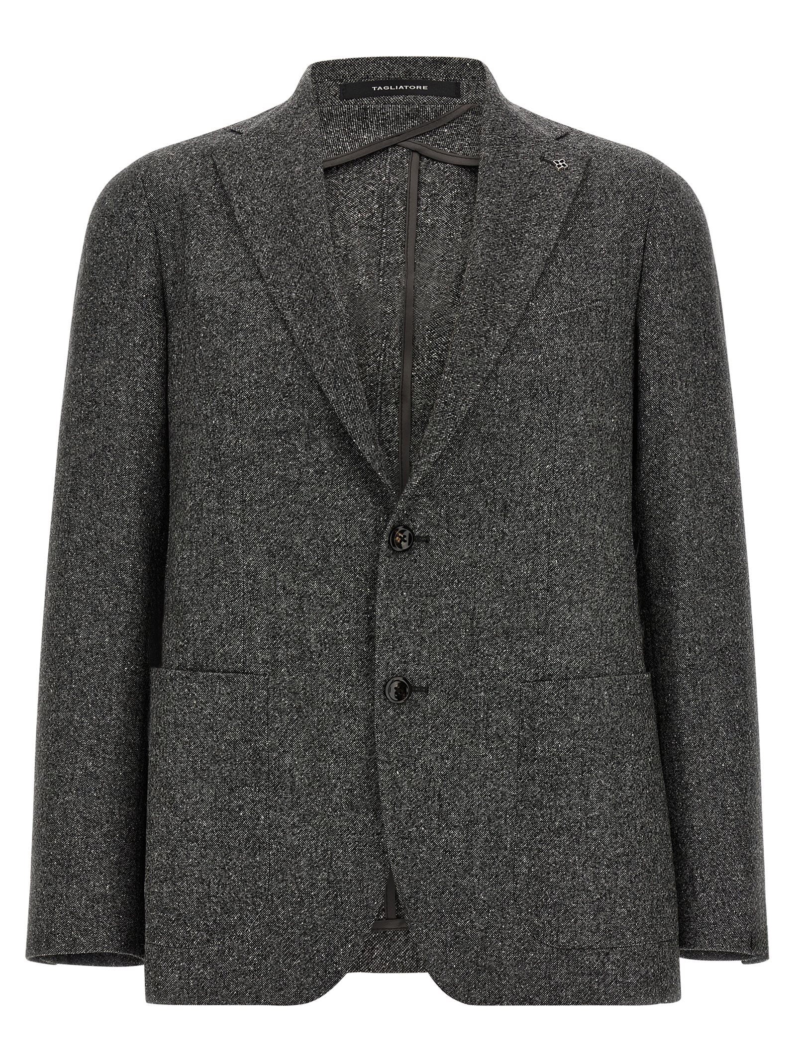 Gray Virgin Wool Blazer