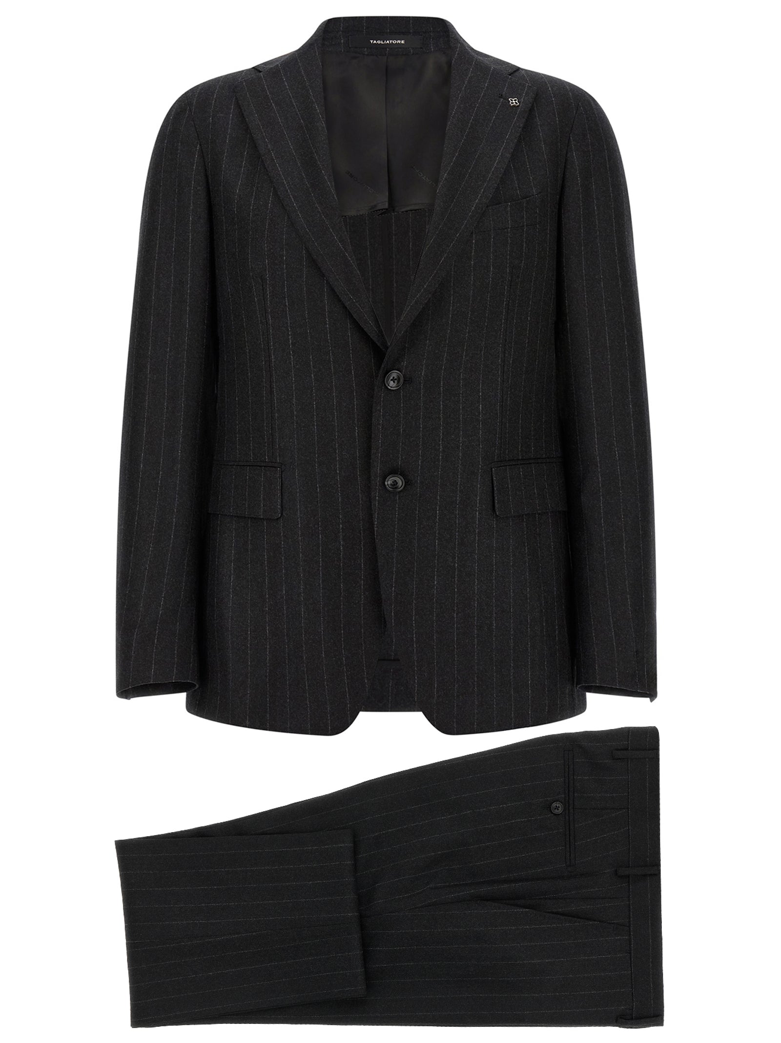 Gray Virgin Wool Two-Piece Suit