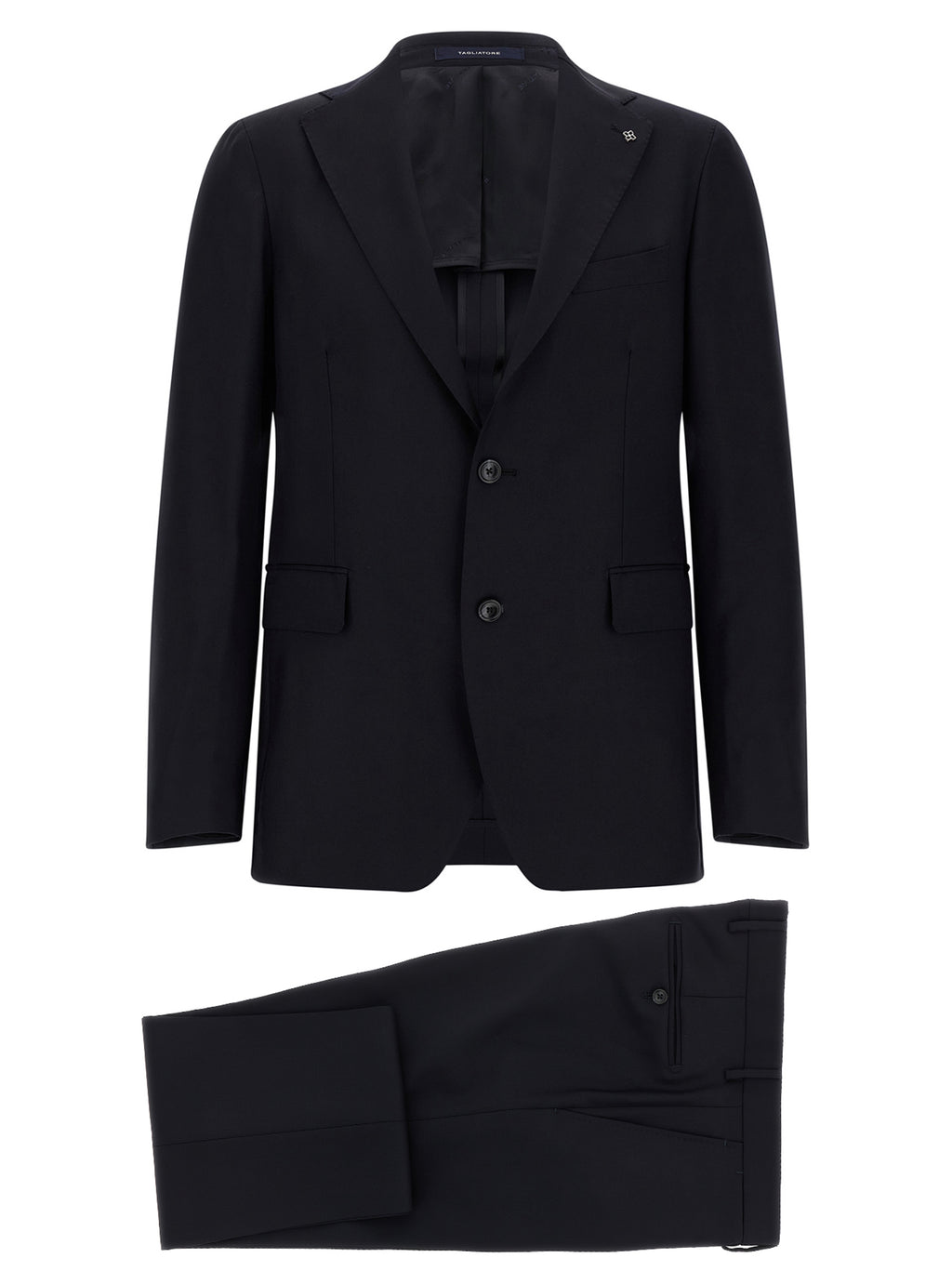 Blue Virgin Wool Two-Piece Suit