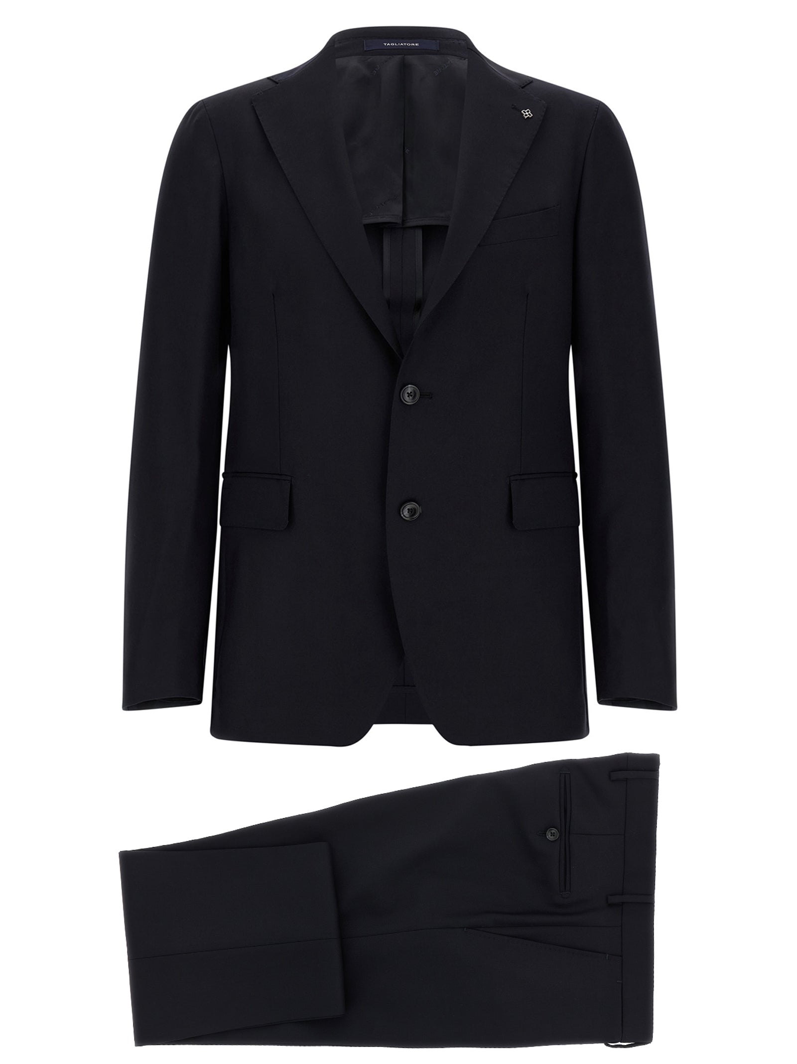 Blue Virgin Wool Two-Piece Suit
