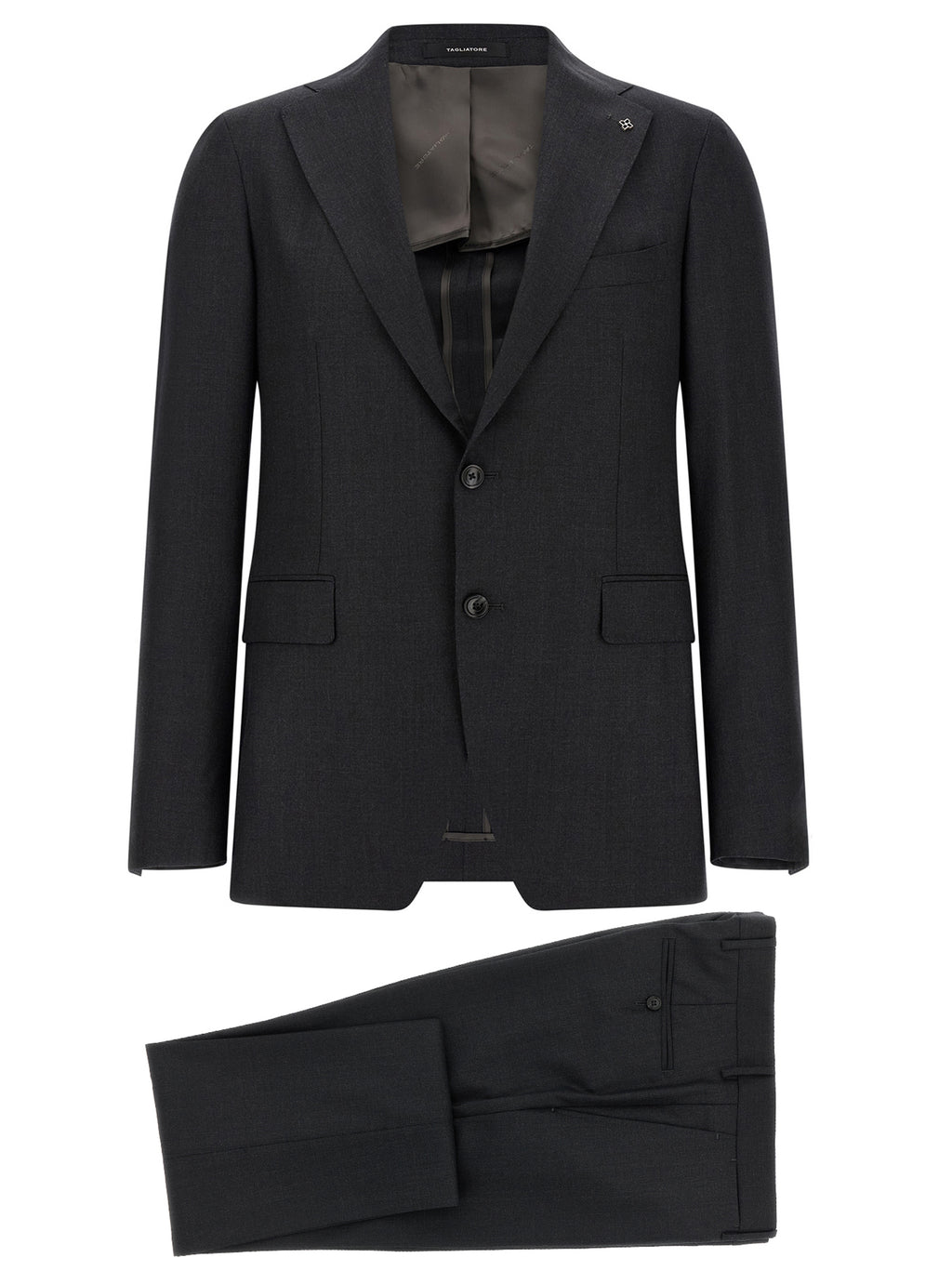 Gray Virgin Wool Two-Piece Suit