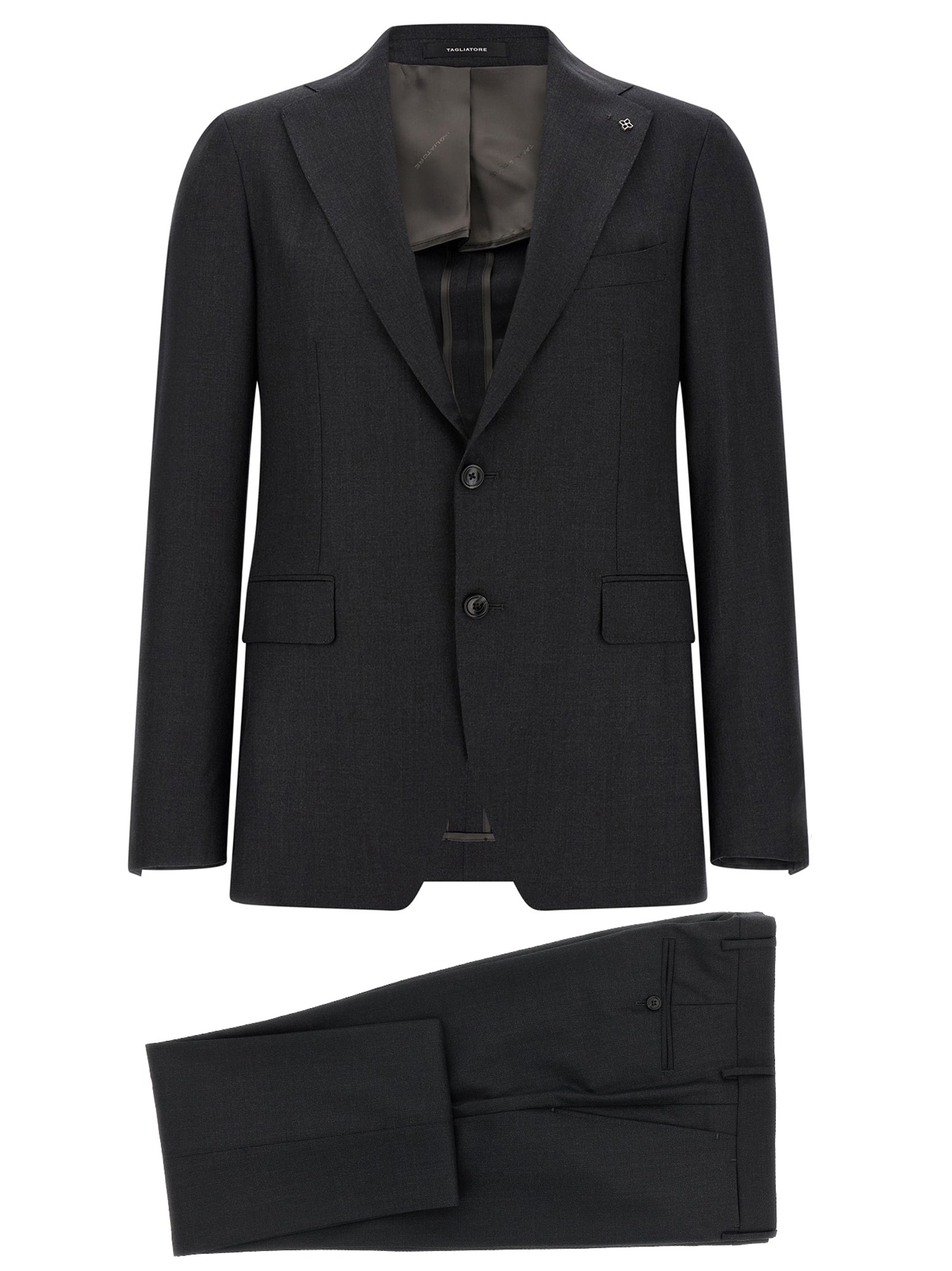 Gray Virgin Wool Two-Piece Suit