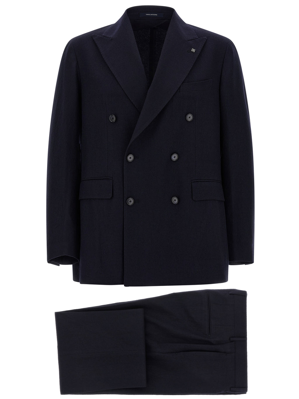 Blue Virgin Wool Two-Piece Suit