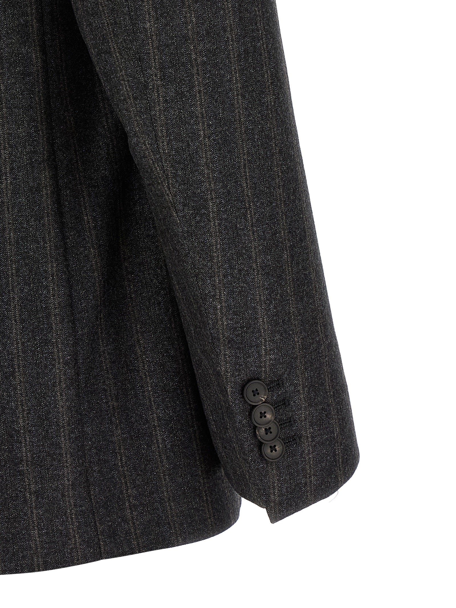Gray Virgin Wool Two-Piece Suit