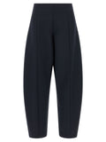Blue Wool Casual Pants