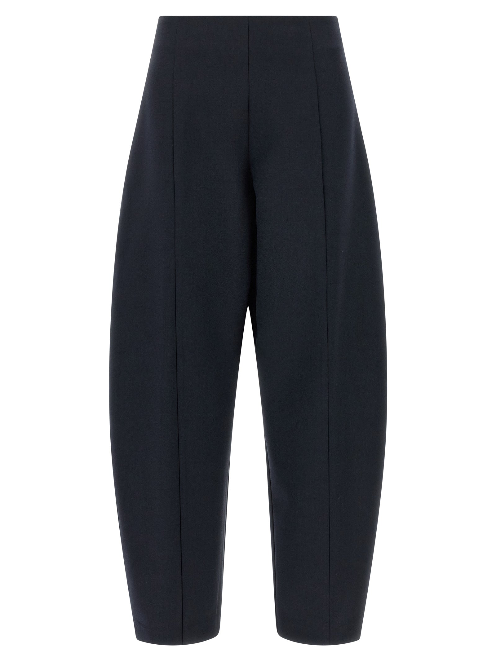 Blue Wool Casual Pants
