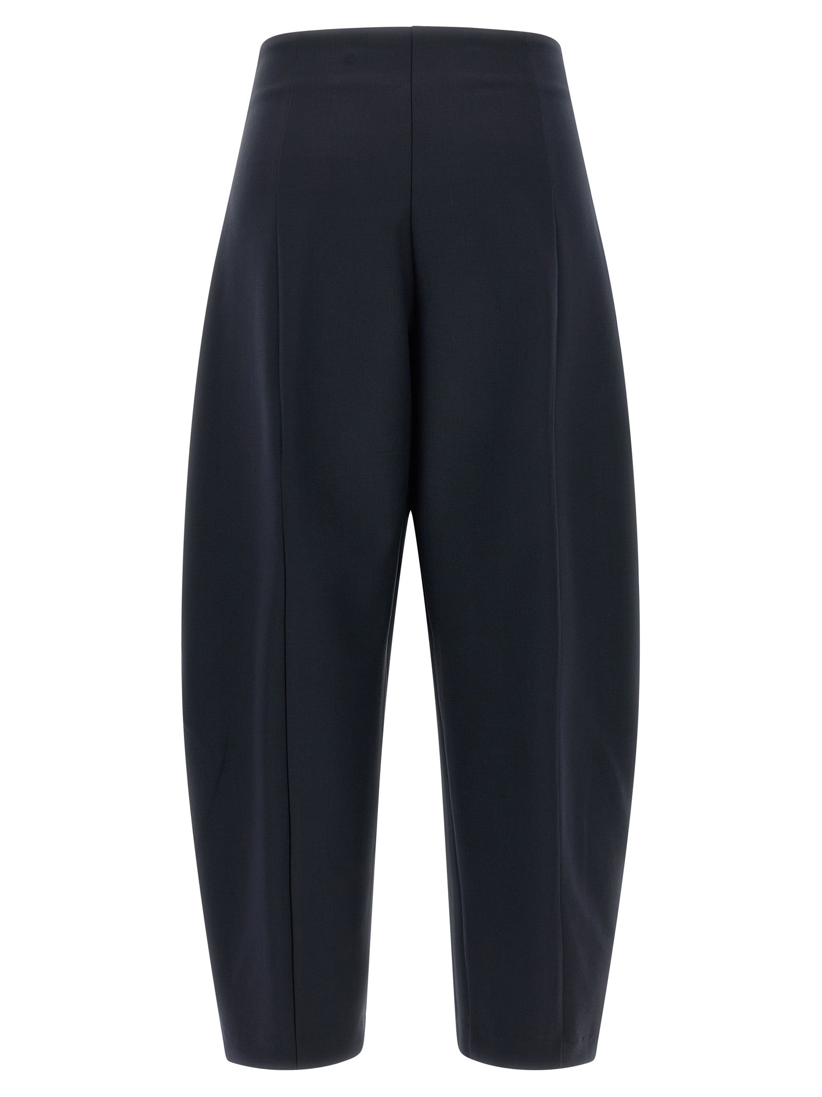 Blue Wool Casual Pants