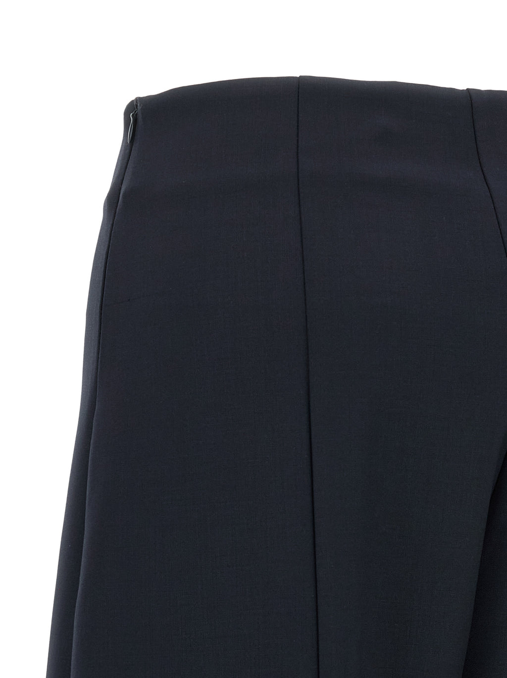 Blue Wool Casual Pants