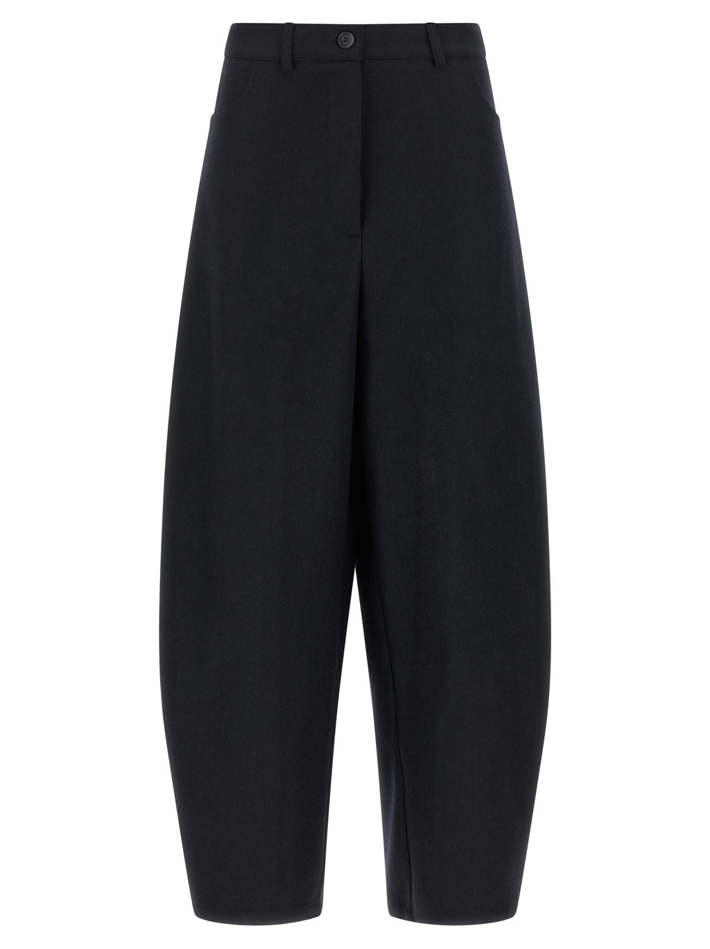 Black Wool Casual Pants