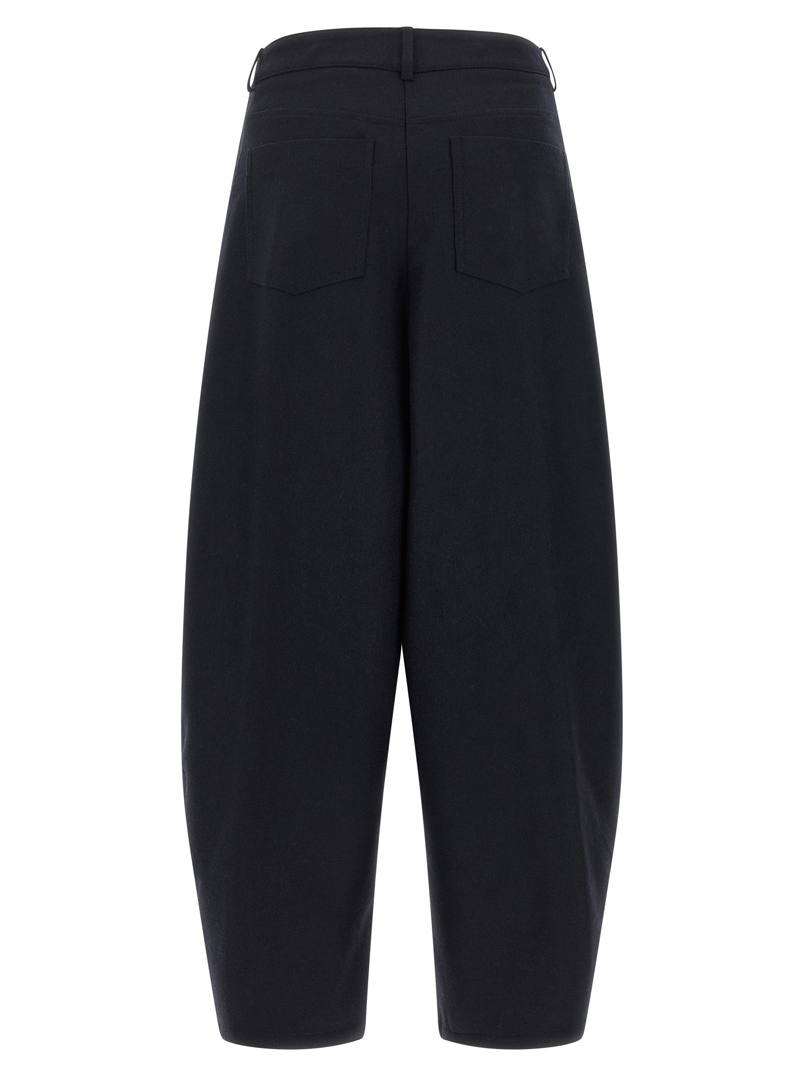Black Wool Casual Pants