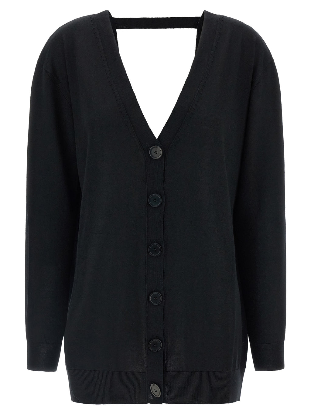 Black Wool Cardigan