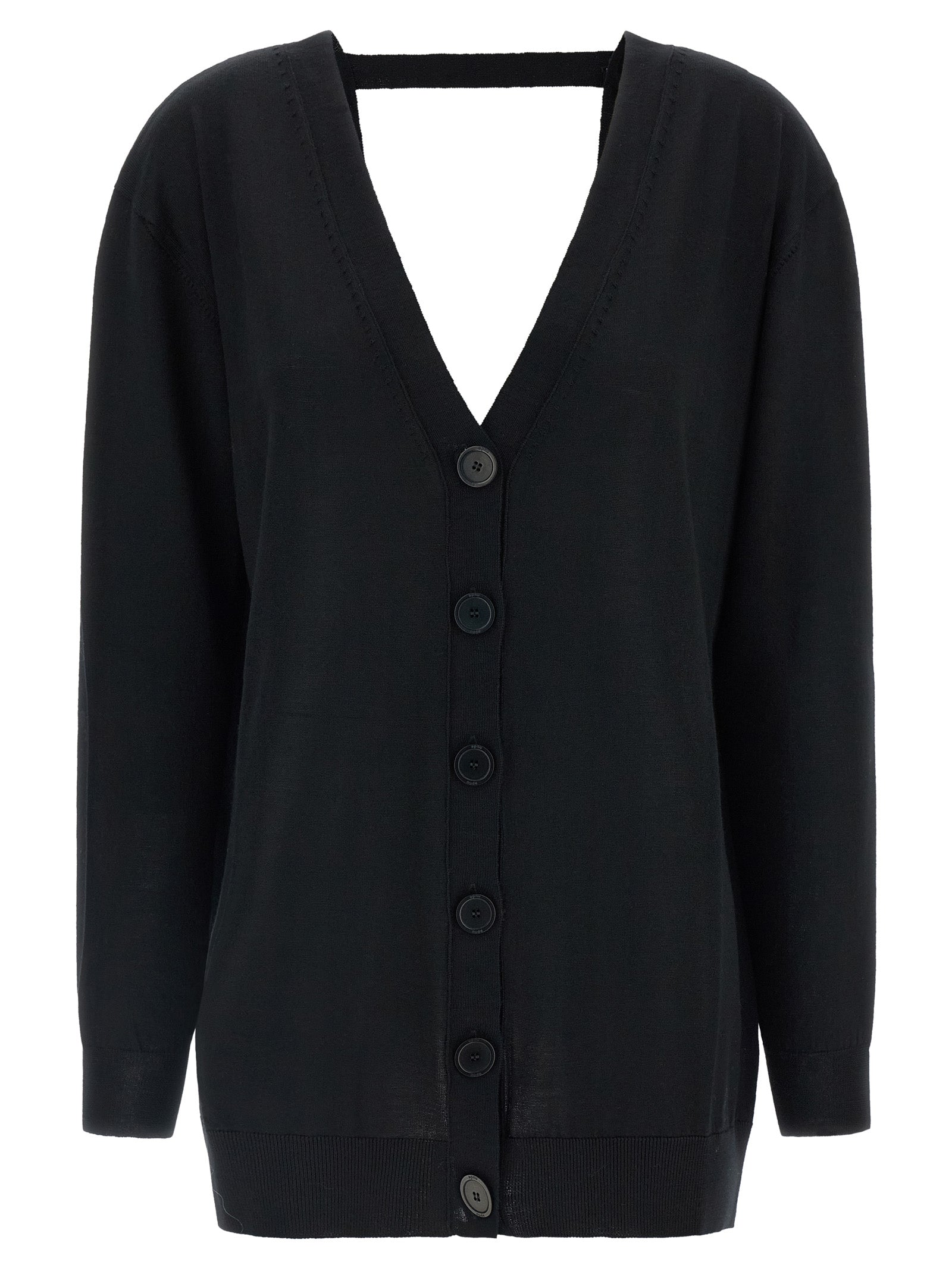 Black Wool Cardigan