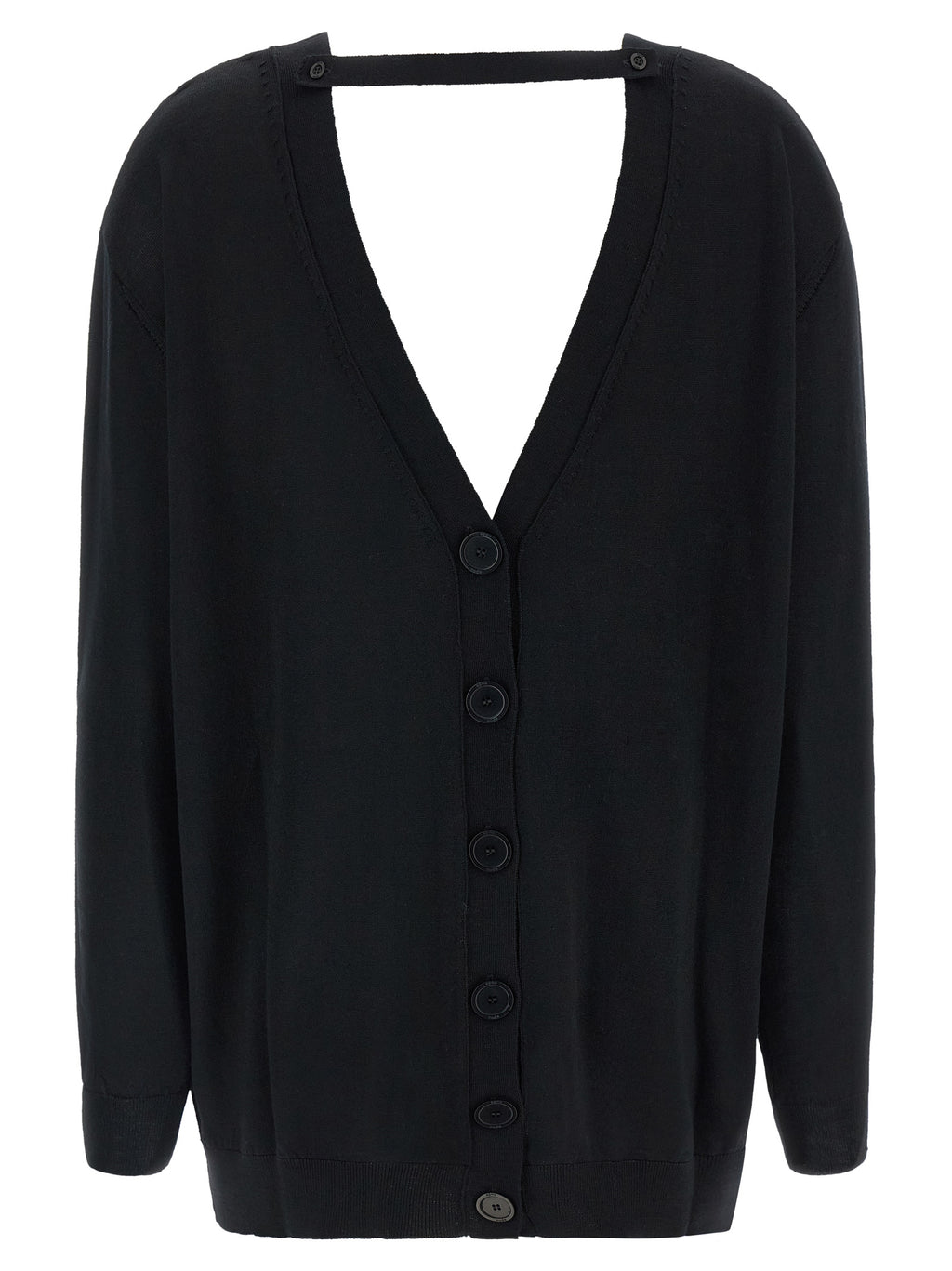 Black Wool Cardigan