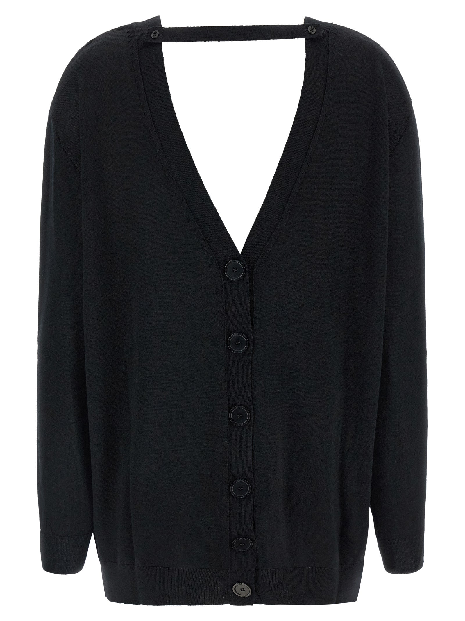 Black Wool Cardigan