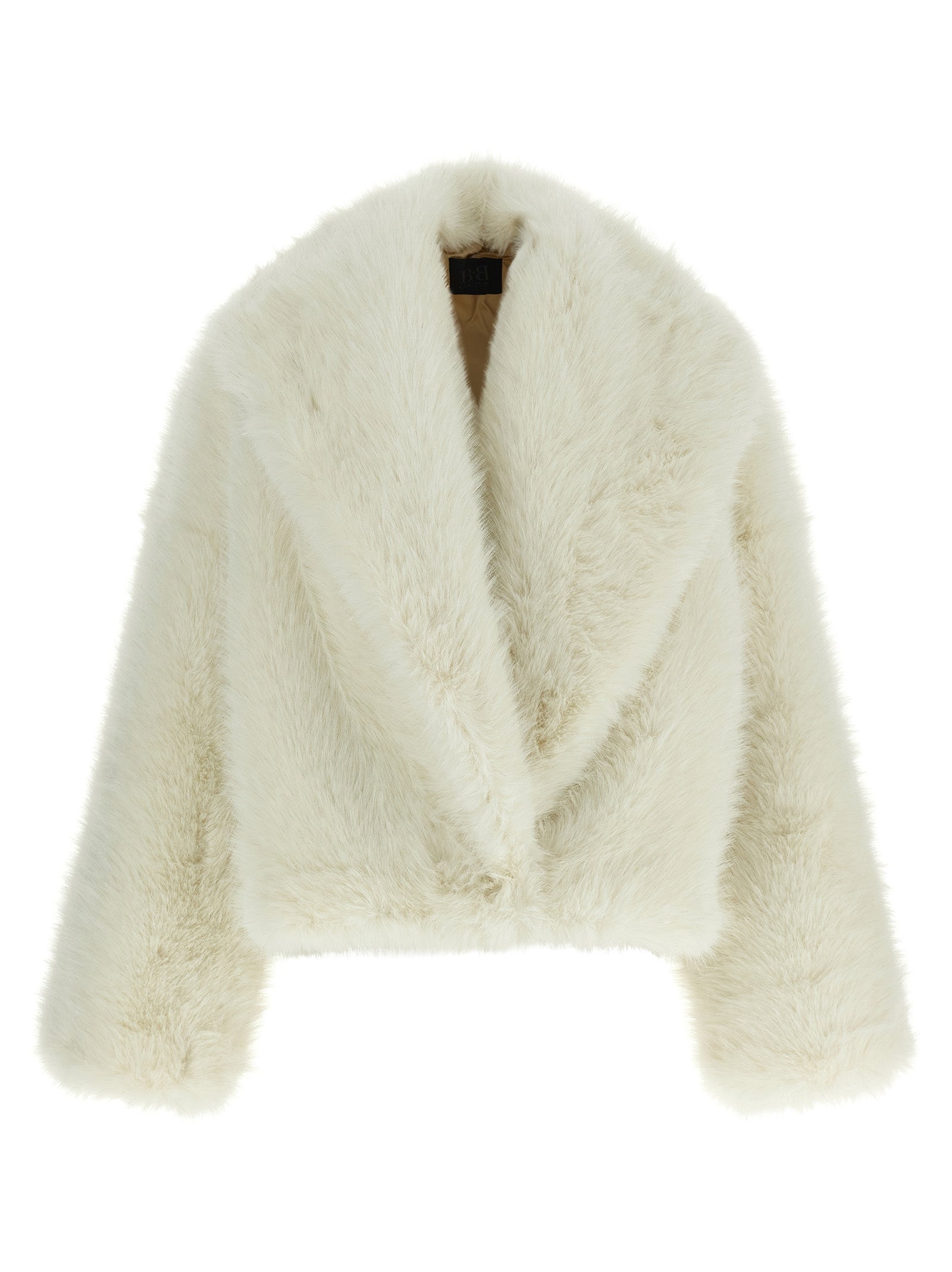 White Polyester Biker Jacket