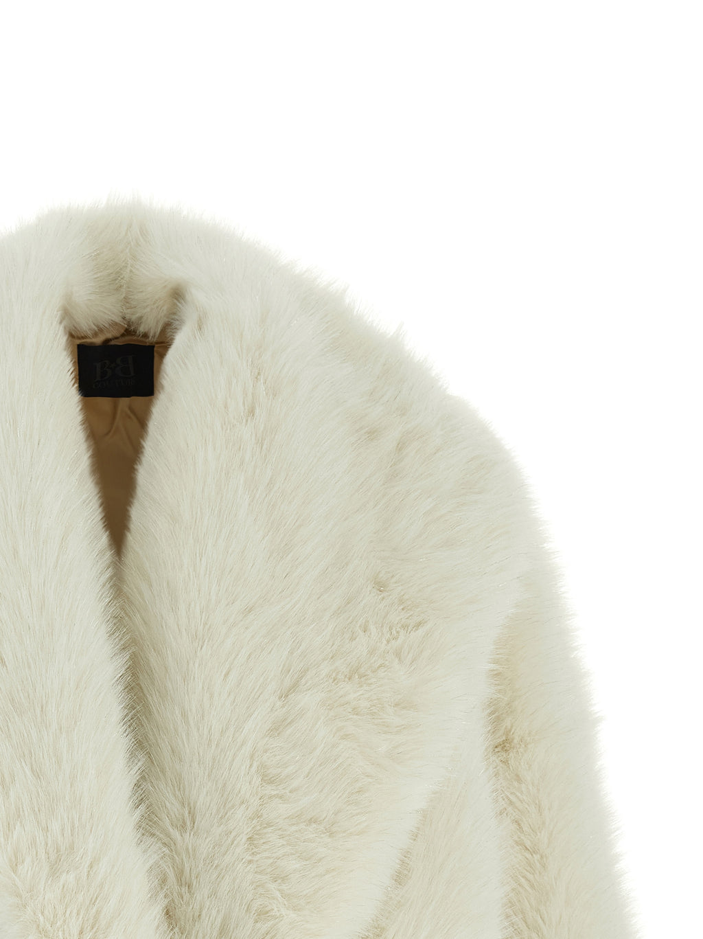 White Polyester Biker Jacket