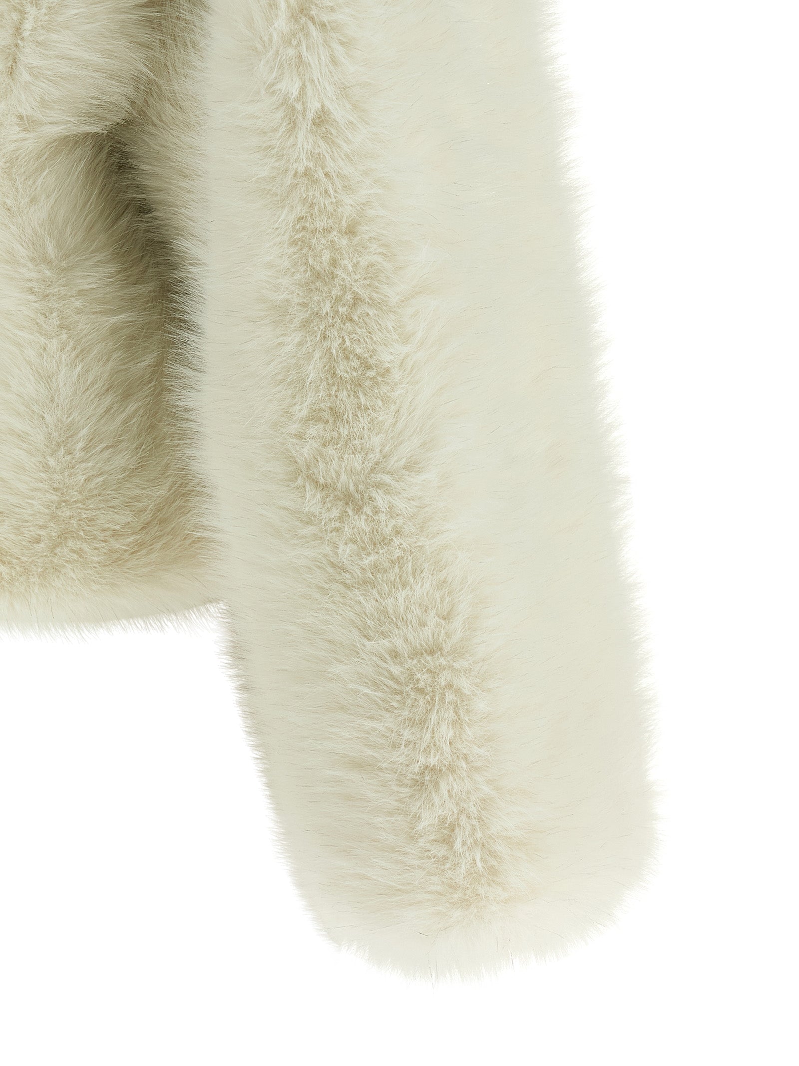 White Polyester Biker Jacket