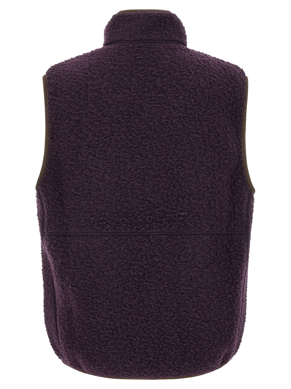 Purple Polyester Sleeveless Jacket