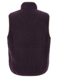 Purple Polyester Sleeveless Jacket