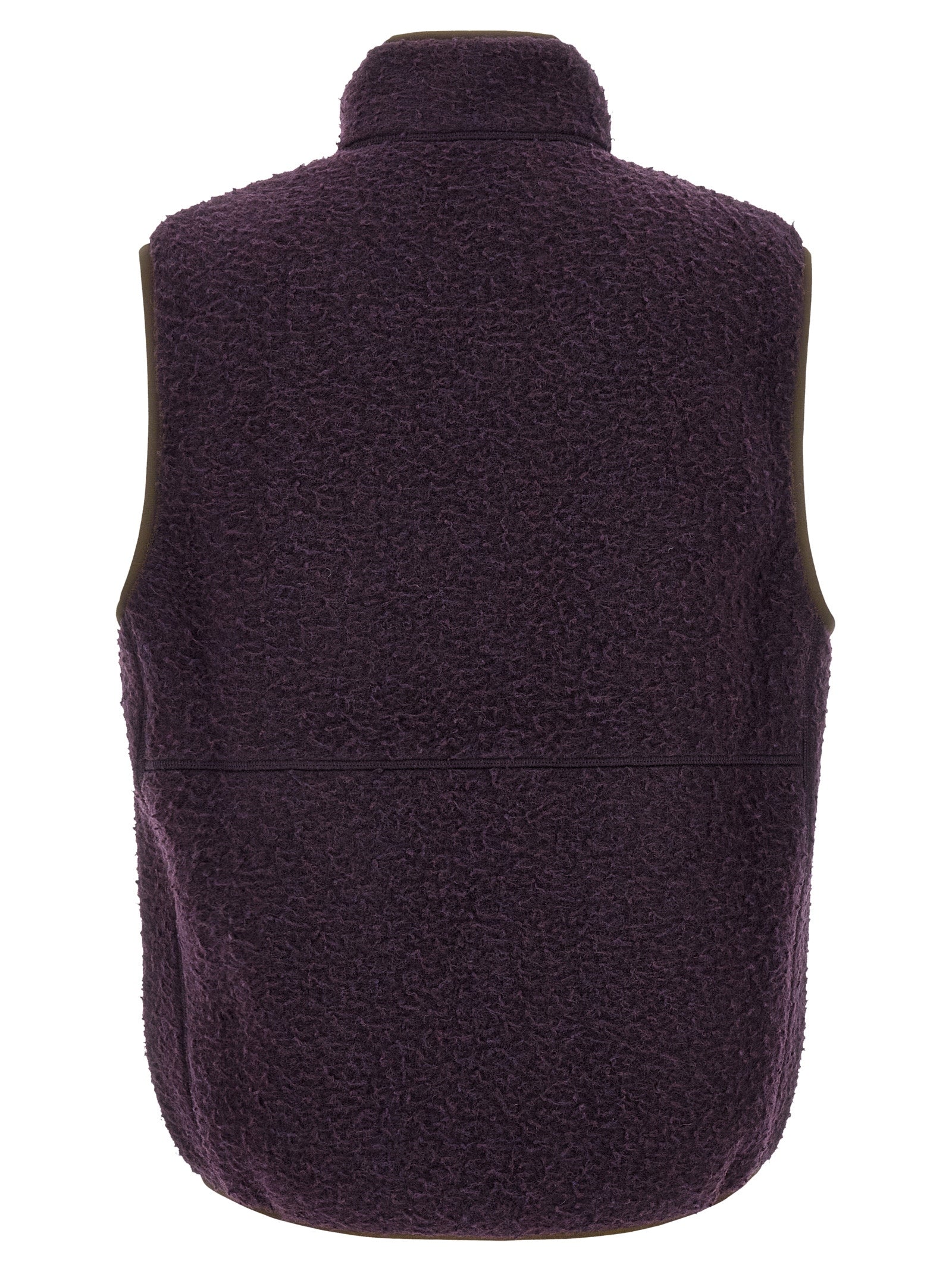 Purple Polyester Sleeveless Jacket