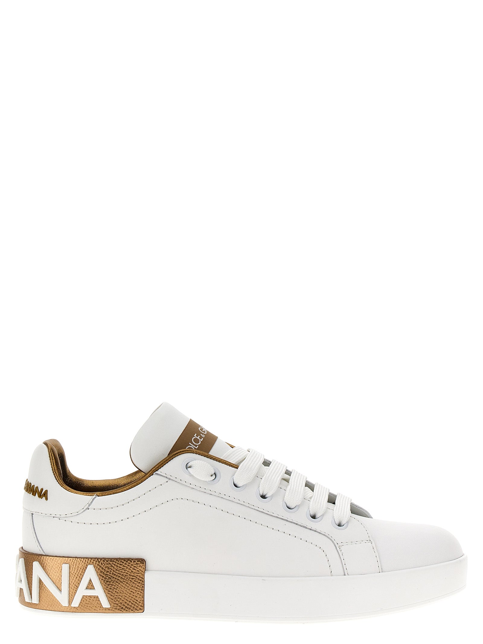 Gold Calfskin Low Top Sneakers