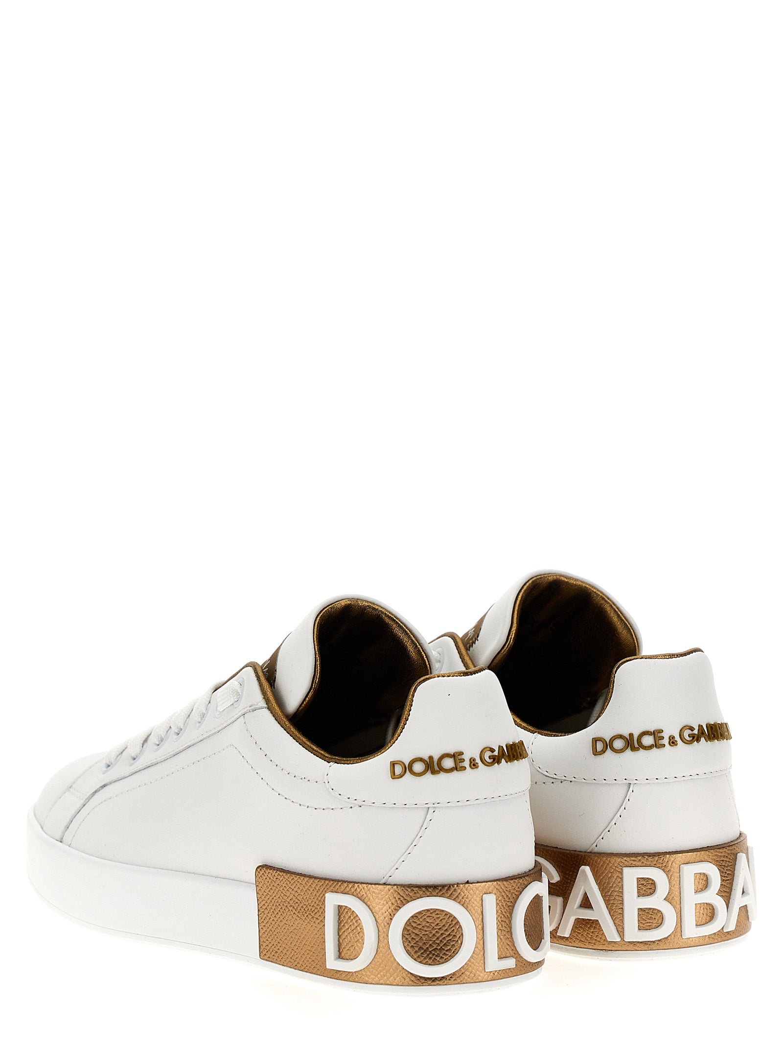 Gold Calfskin Low Top Sneakers