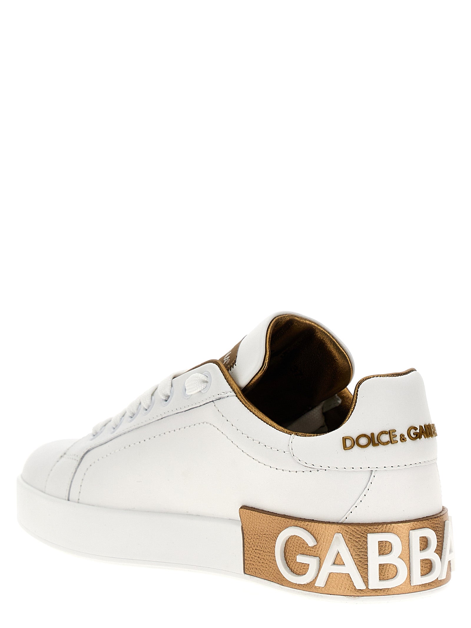 Gold Calfskin Low Top Sneakers