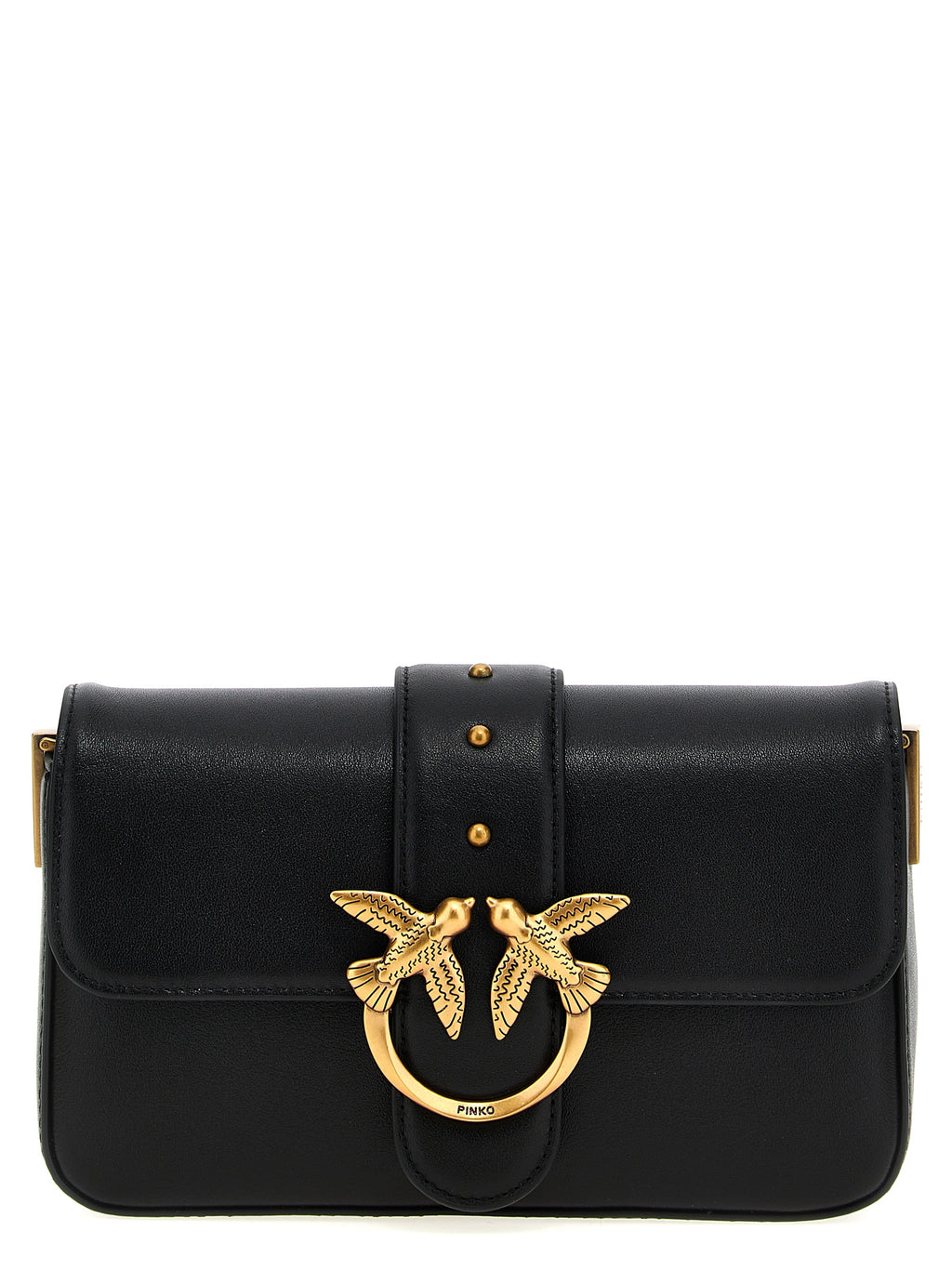 Black Calfskin Shoulder Bag