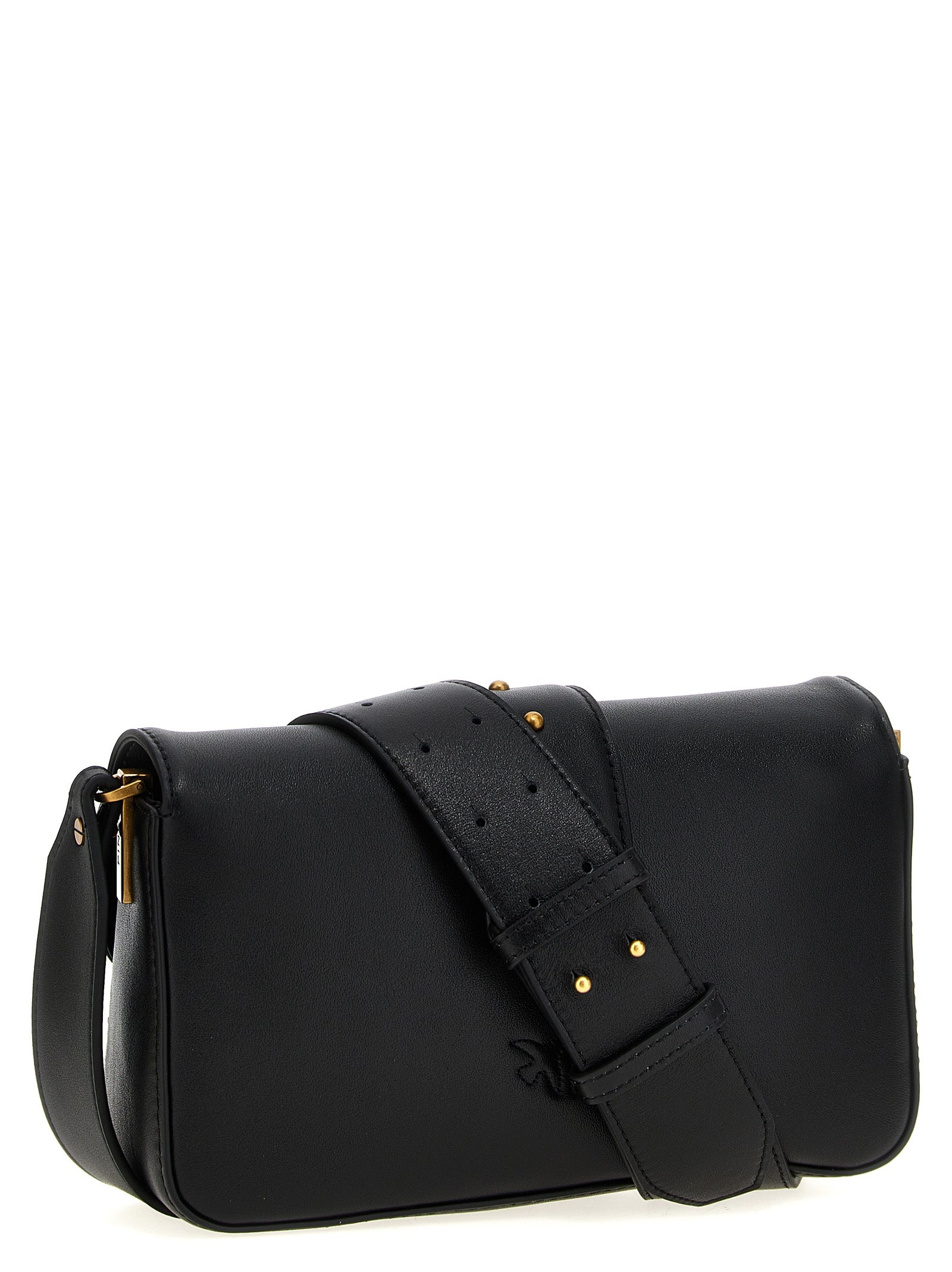 Black Calfskin Shoulder Bag