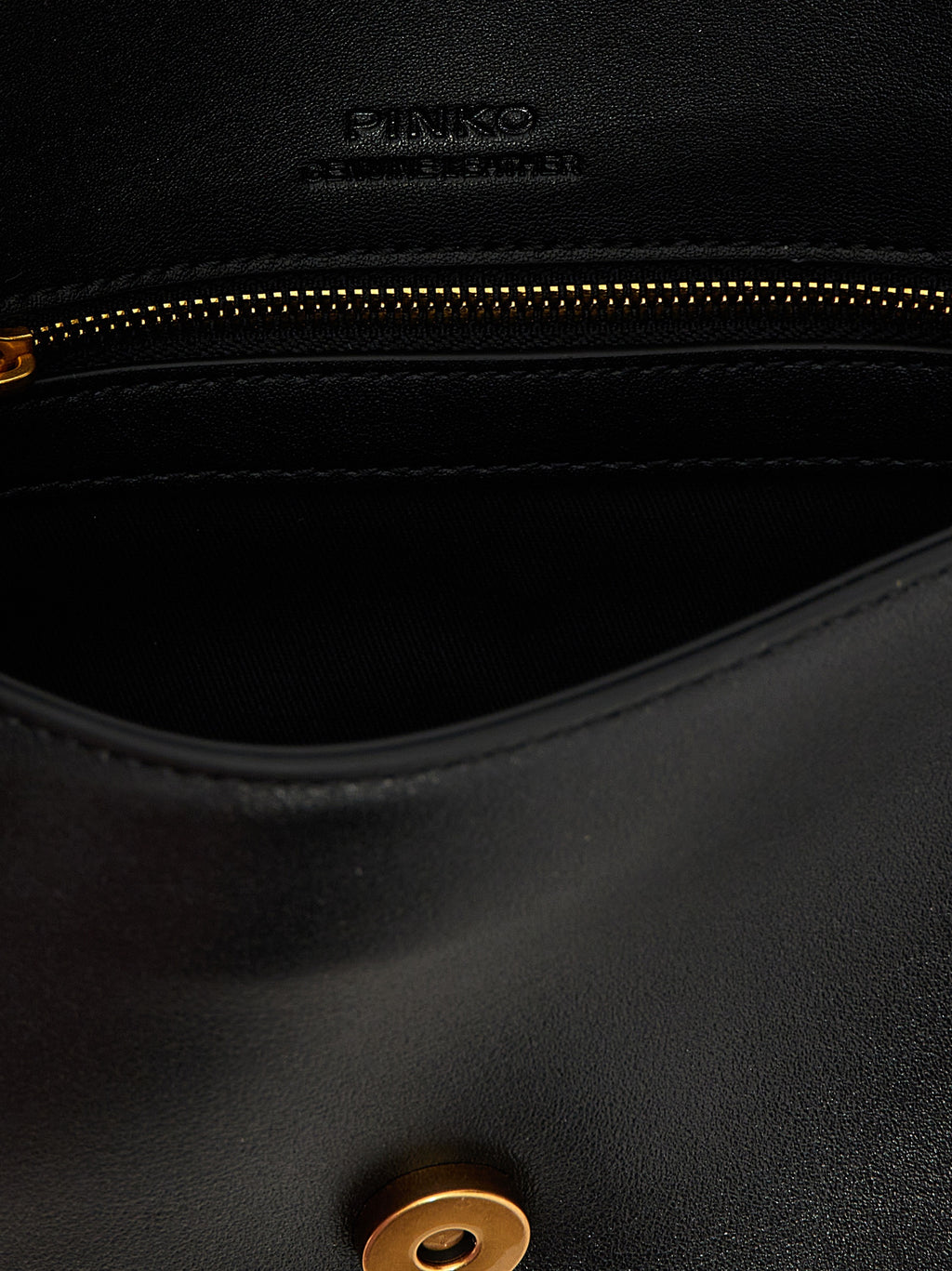 Black Calfskin Shoulder Bag