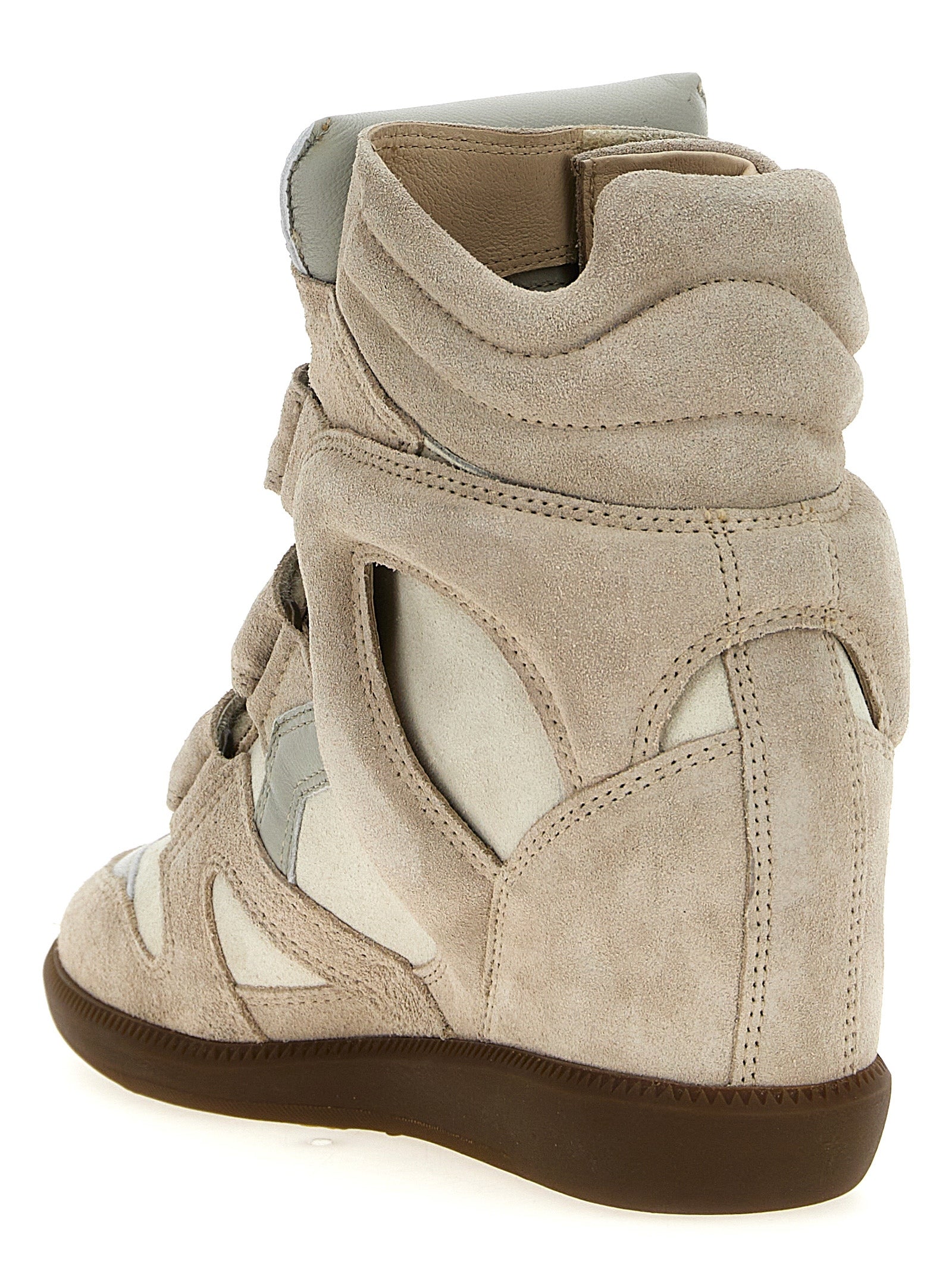 Beige Leather Sneakers
