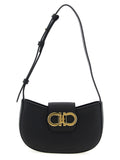 Black Calfskin Shoulder Bag
