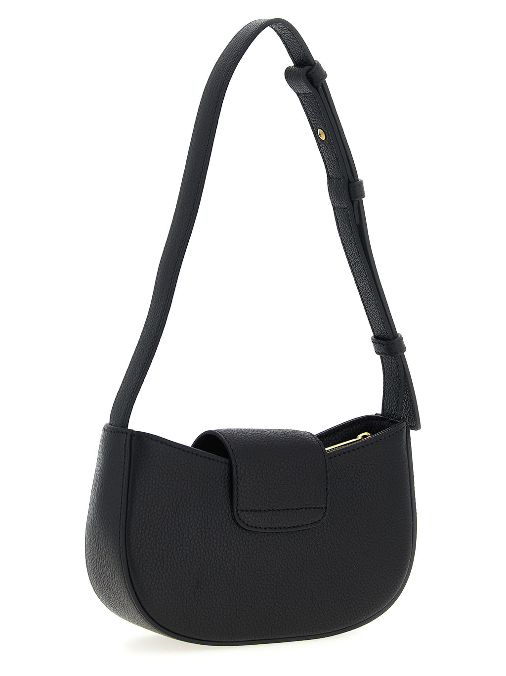 Black Calfskin Shoulder Bag