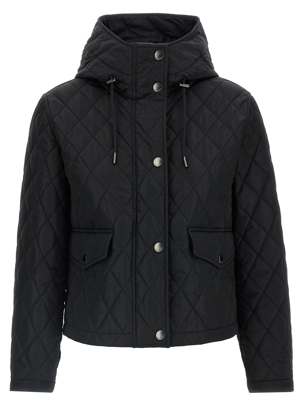 Black Polyamide Full-Length Jacket