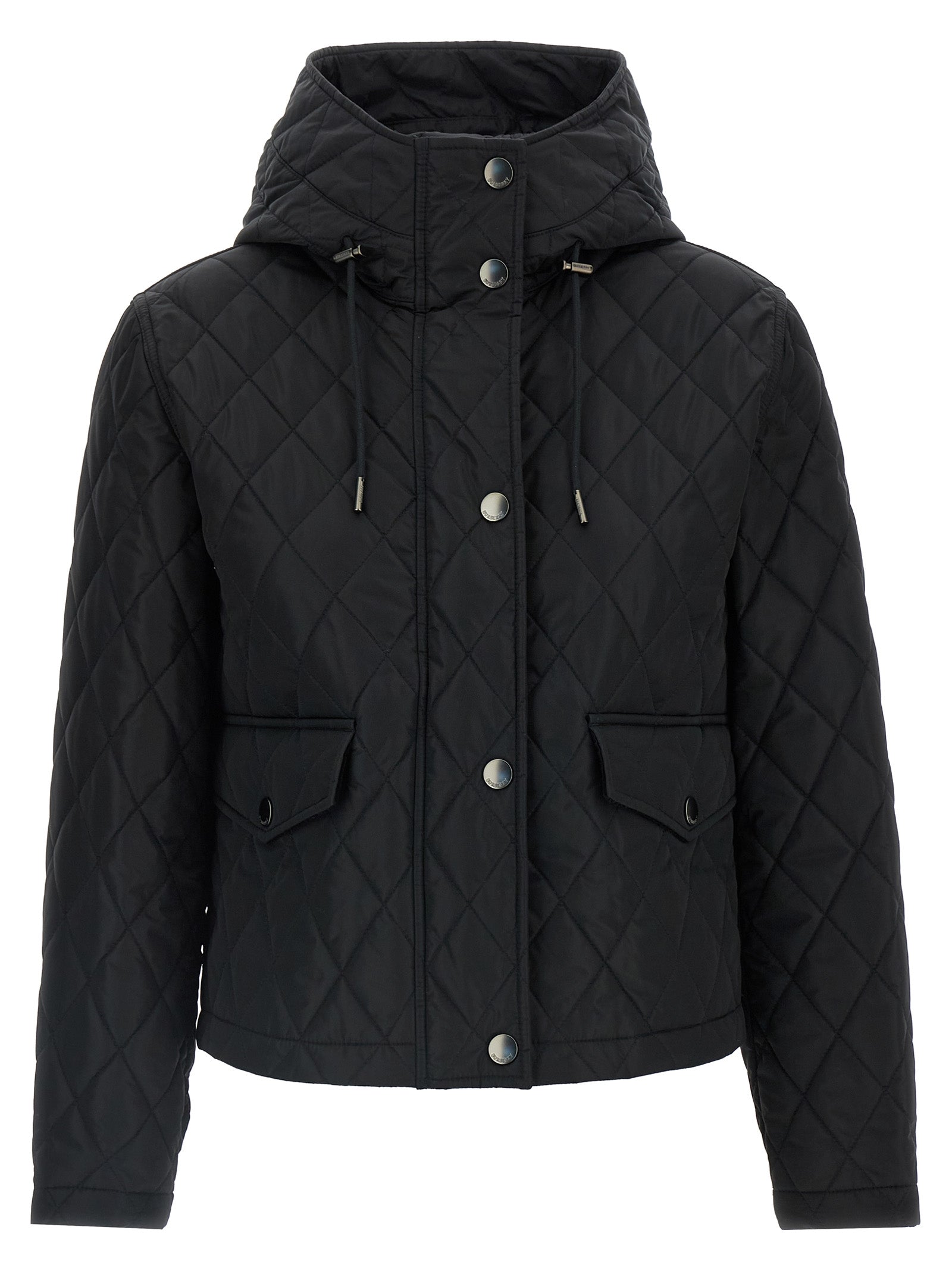 Black Polyamide Full-Length Jacket