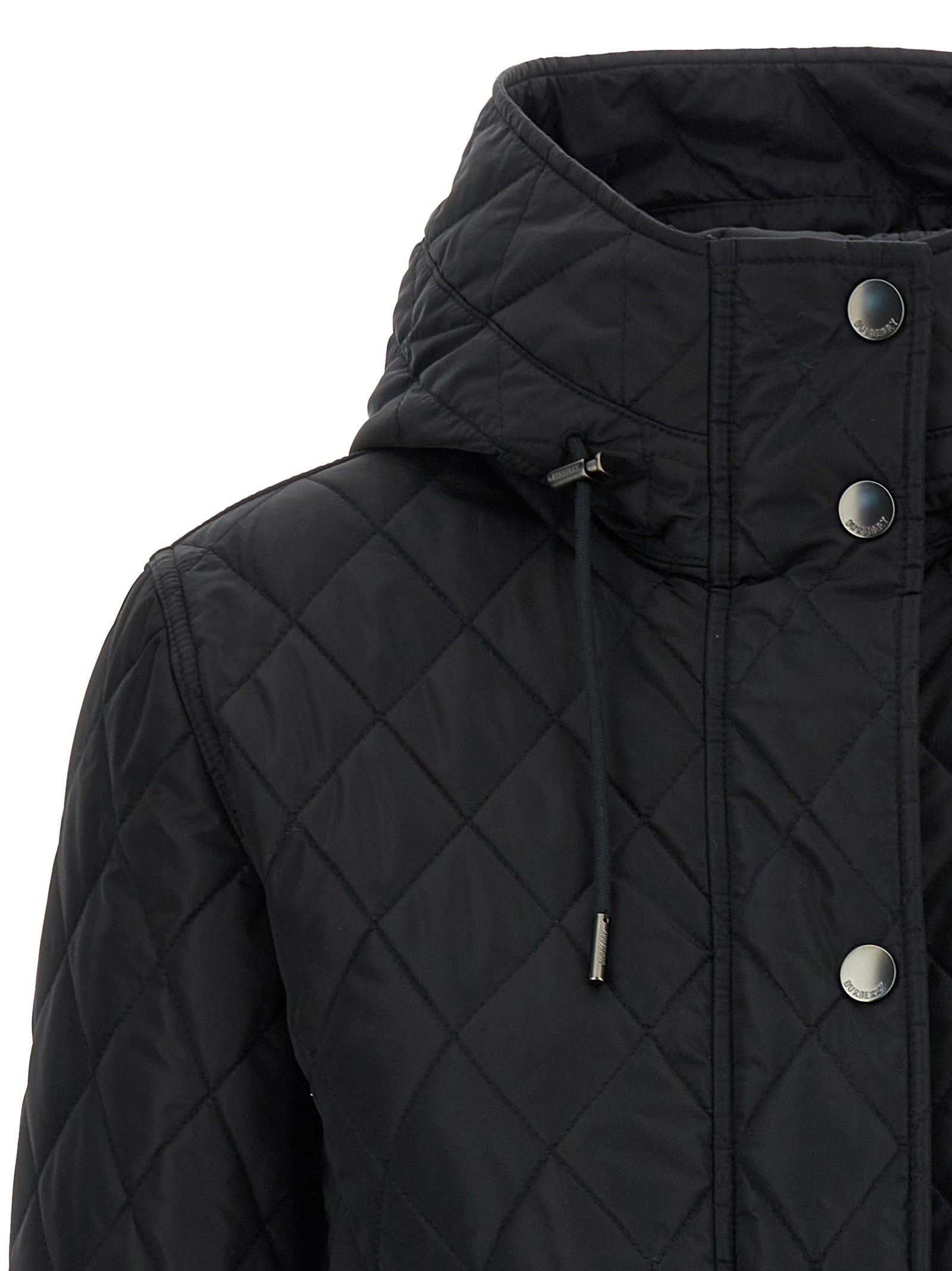 Black Polyamide Full-Length Jacket