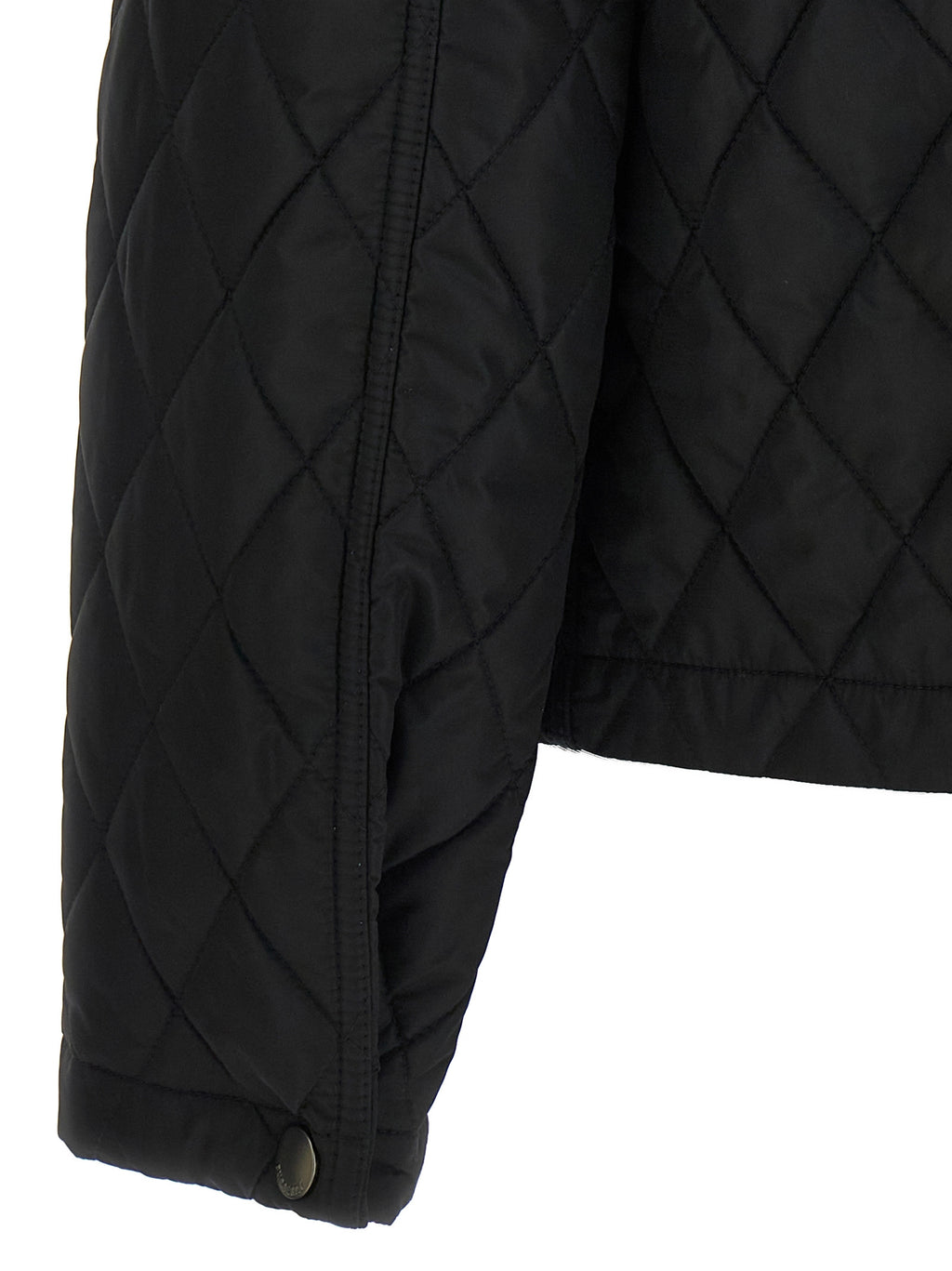 Black Polyamide Full-Length Jacket