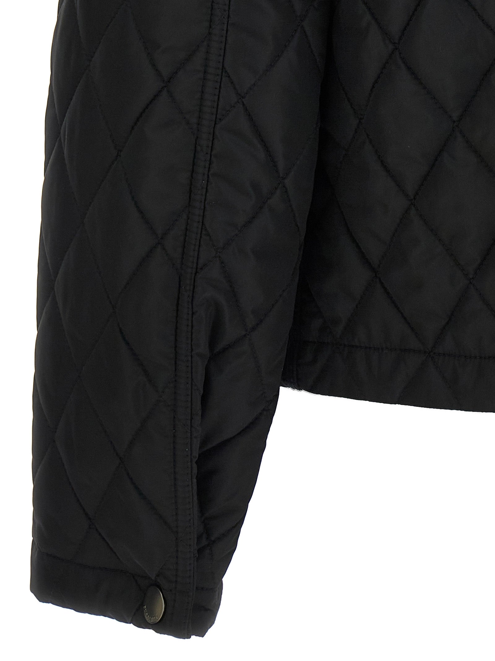 Black Polyamide Full-Length Jacket