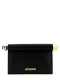 Black Lamb Leather Clutch Bag