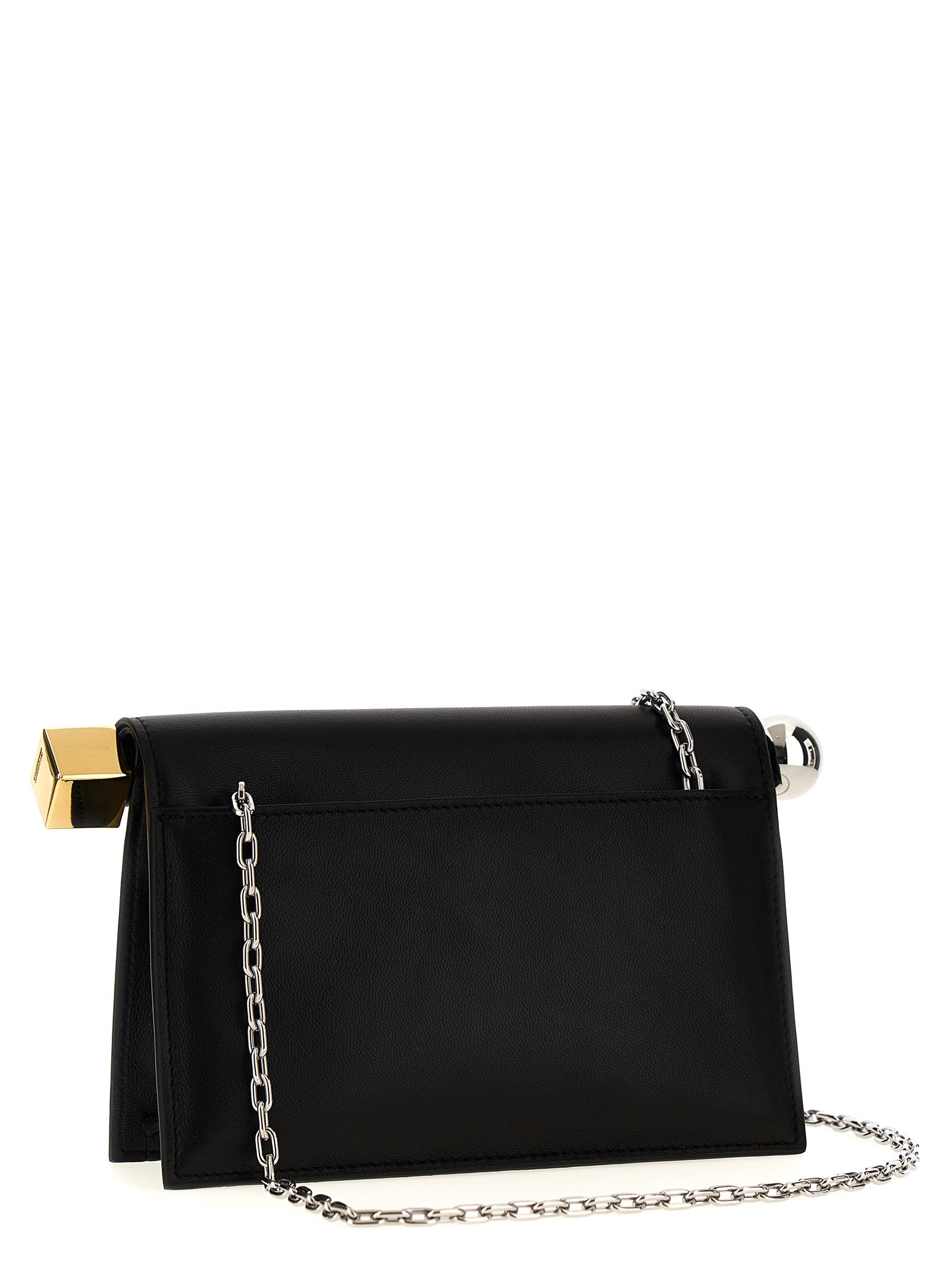 Black Lamb Leather Clutch Bag