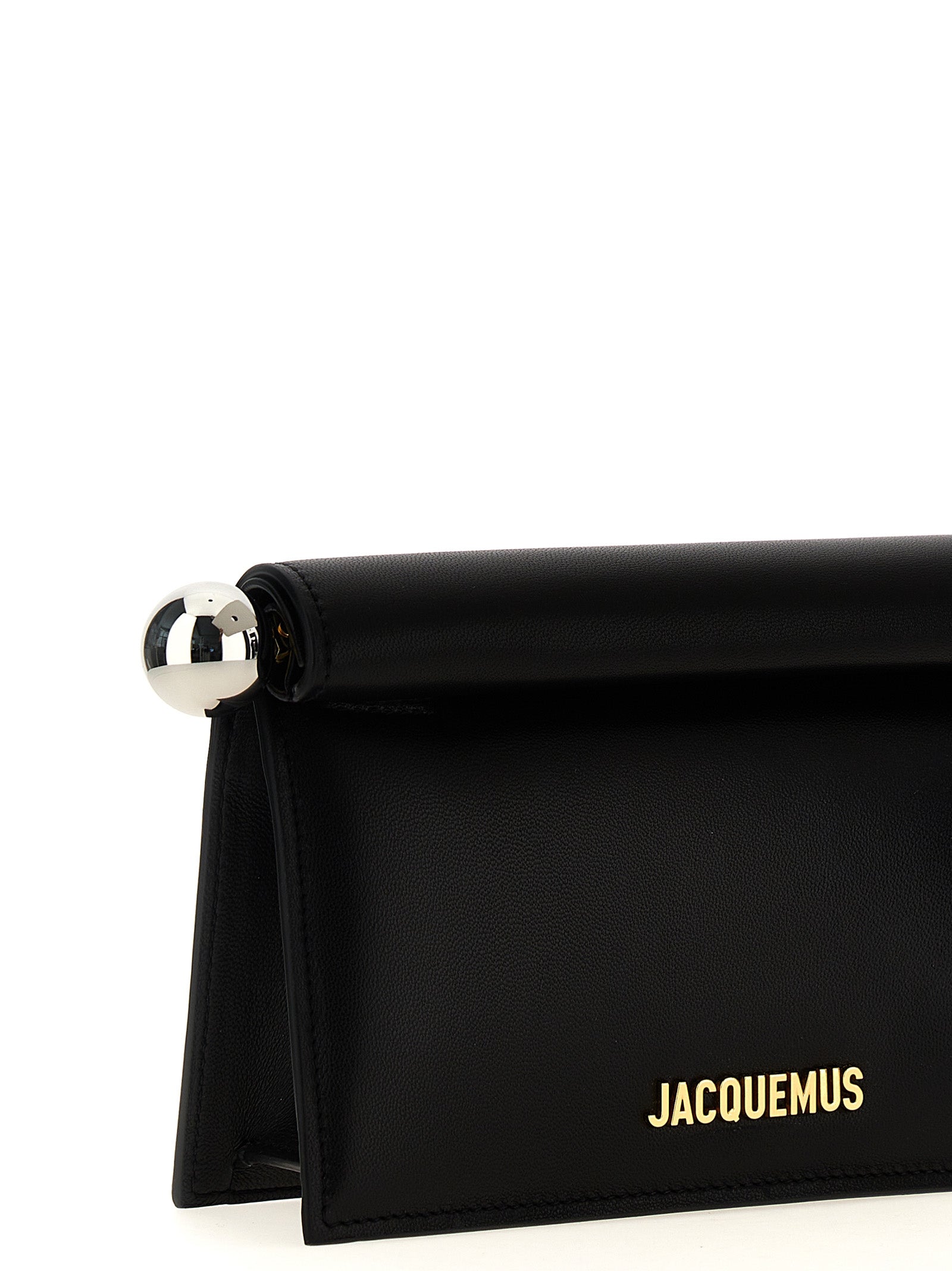 Black Lamb Leather Clutch Bag