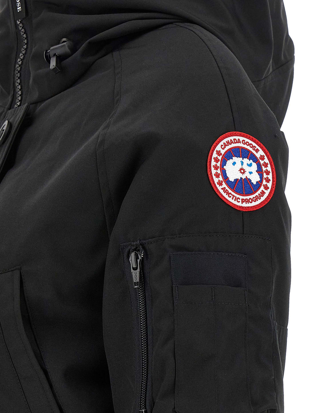 Black Polyester Bomber